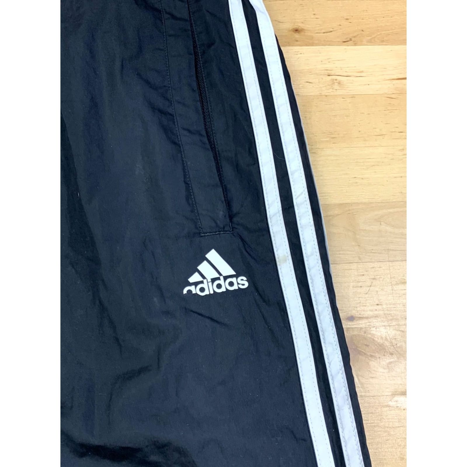 Adidas Adidas Track Pants Men L Black Drawstring Casual Lined Activewear Size US 33 - 4 Thumbnail
