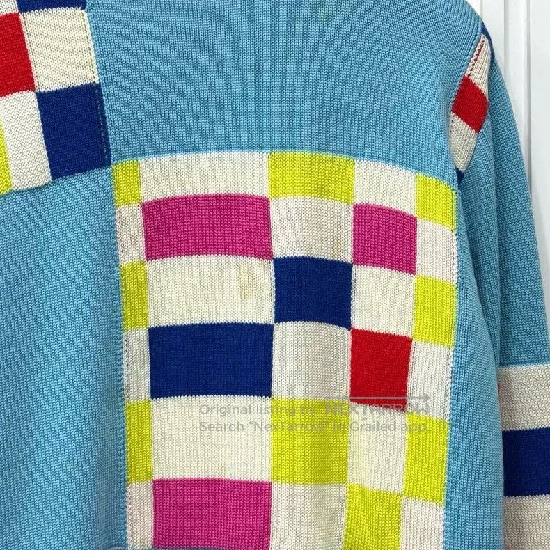 Louis Vuitton Louis Vuitton Blue checkerboard logo knit sweater Size US M / EU 48-50 / 2 - 4 Thumbnail