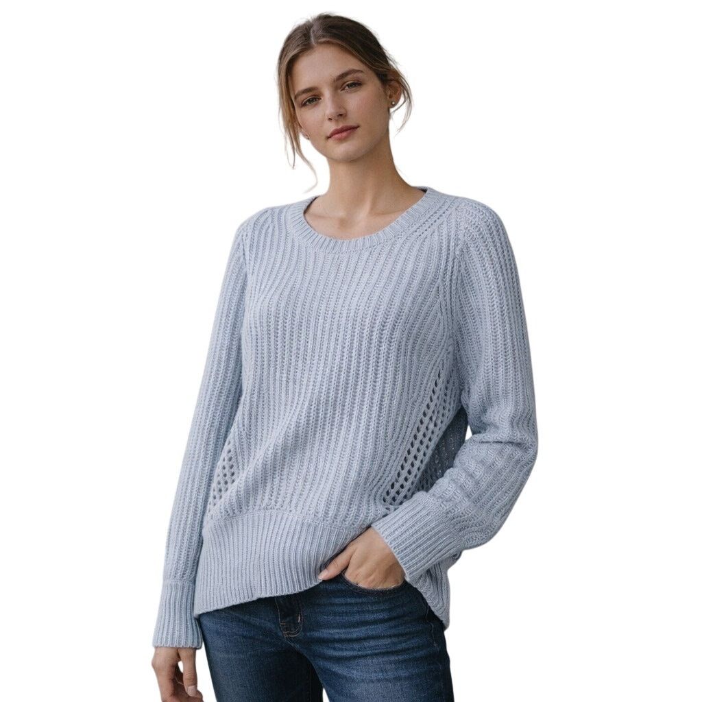 Rag & Bone Rag & Bone 100% Cashmere oversize sweater open knit blue Size S / US 4 / IT 40 - 1 Thumbnail
