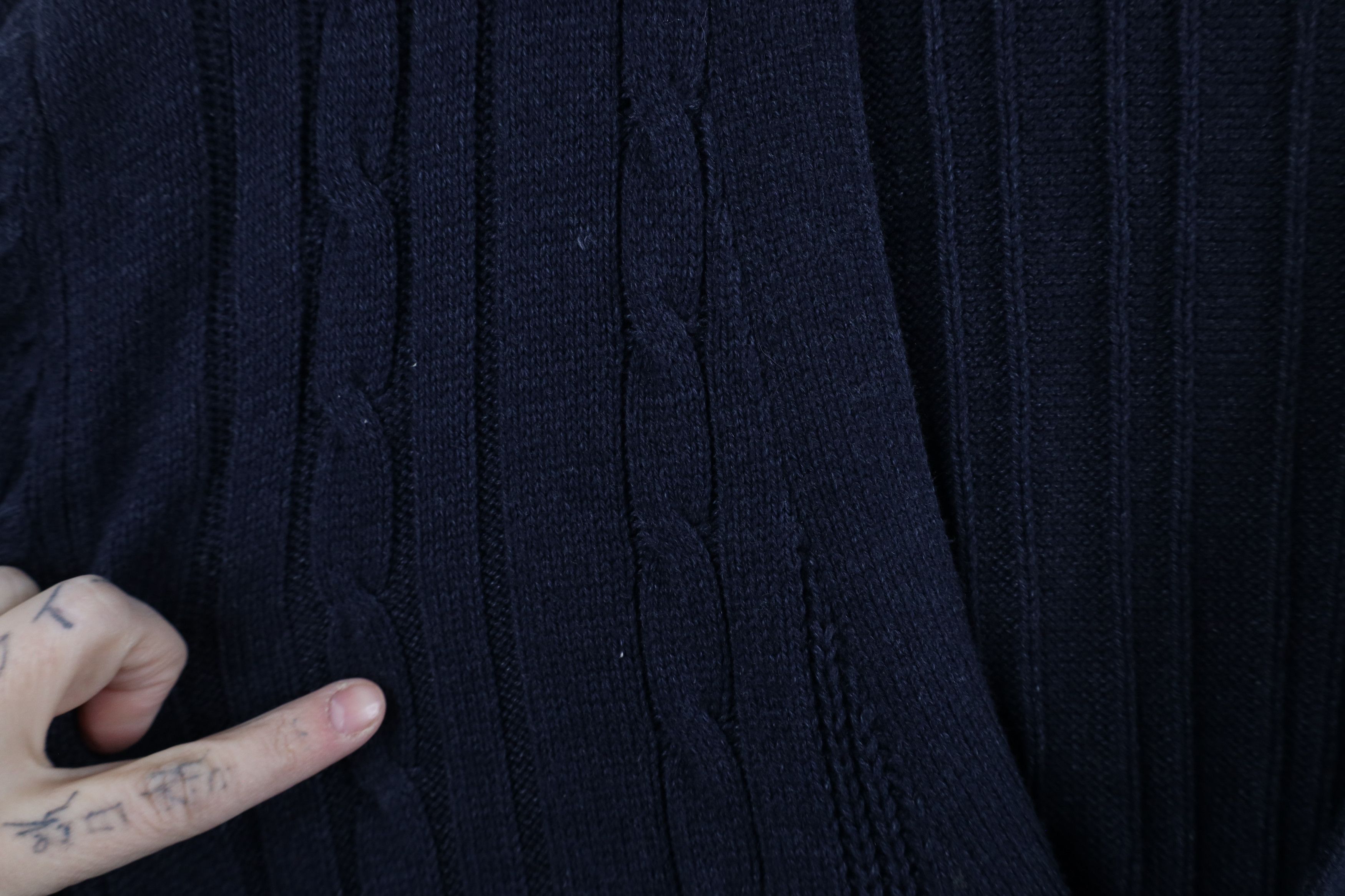 Vintage Vintage 90s Streetwear Chunky Cable Knit Cardigan Sweater Size US L / EU 52-54 / 3 - 5 Thumbnail