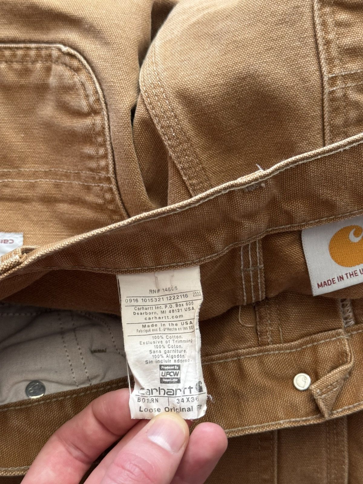 Carhartt Carhartt Double Knee Duck Brown Made In USA Loose Fit Pants Size US 34 / EU 50 - 11 Thumbnail