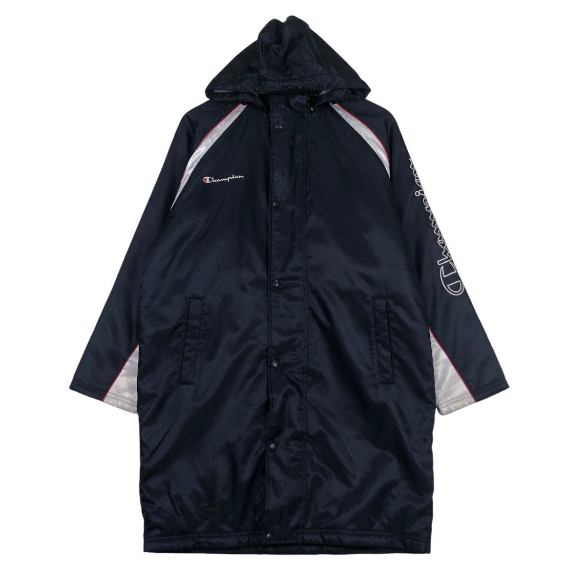 Champion × Japanese Brand × Vintage Vintage 90s Collection Champion Long Jacket Big Logo Size US L / EU 52-54 / 3 - 1 Thumbnail