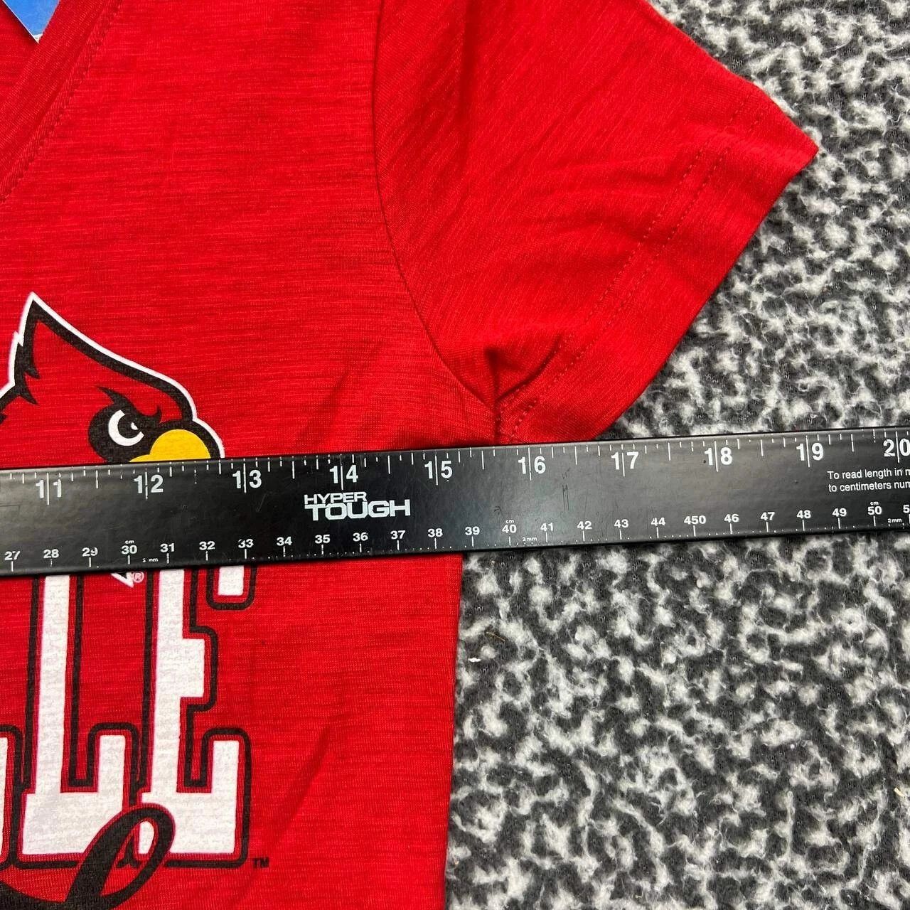 Adidas Louisville Cardinals Shirt Women Short Sleeve V-Neck New S Size S / US 4 / IT 40 - 3 Thumbnail