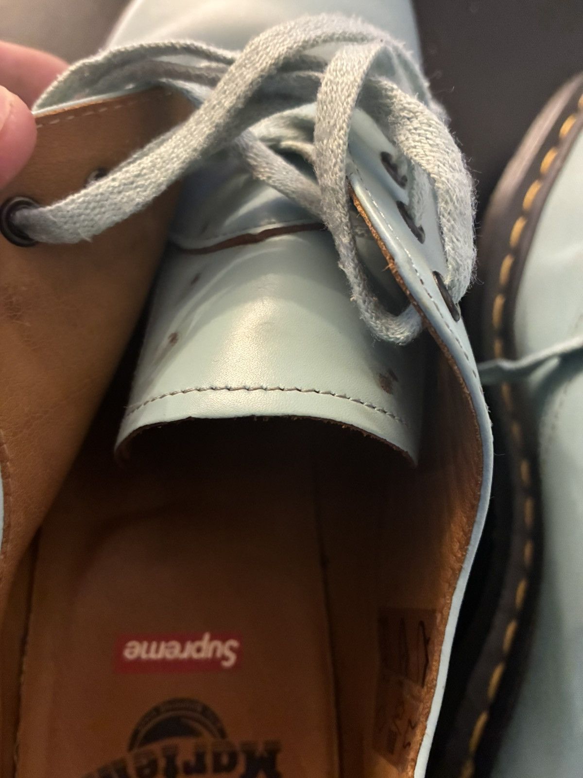 Dr. Martens × Supreme Doc Marten x Supreme Smith Powder Blue 1461 derby low boot Size US 9 / EU 42 - 10 Thumbnail
