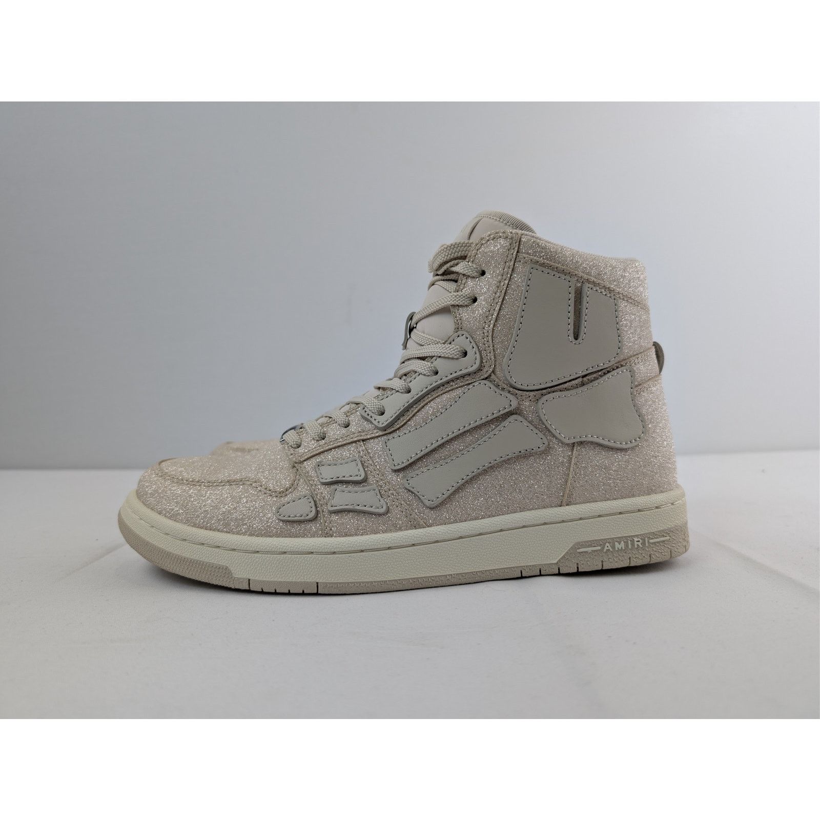 Amiri o1rshd1 Q:2 / Skelton Hi-Top Sneakers in Beige Size US 10 / EU 43 - 9 Thumbnail