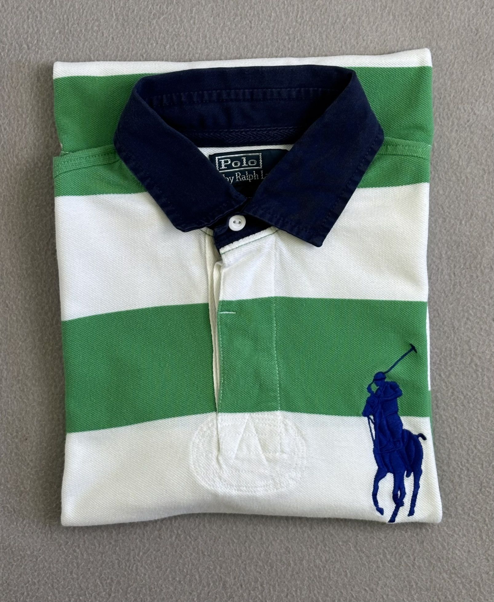 Polo Ralph Lauren Polo Ralph Lauren 3 Big Pony White Green Stripes Size US S / EU 44-46 / 1 - 18 Thumbnail