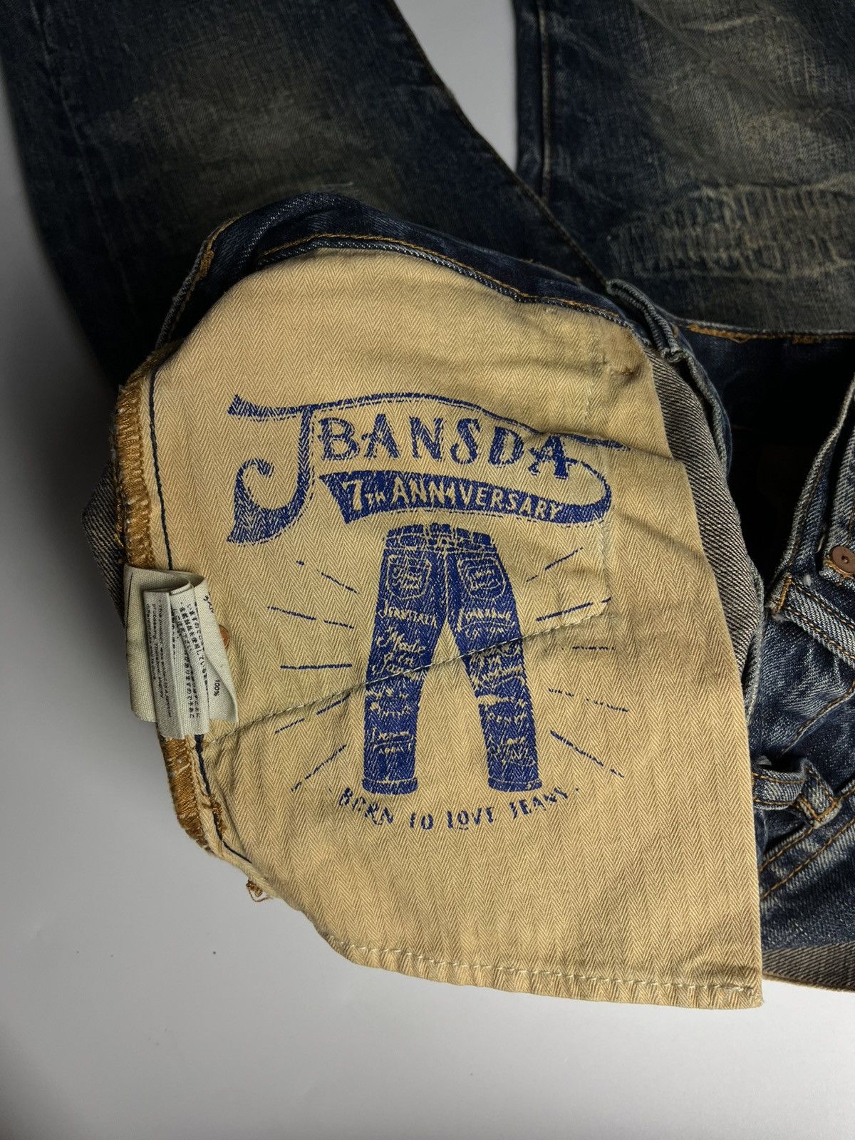 Pure Blue Japan Pure Indigo Gritty Selvedge Denim Jeans 14oz Size US 31 - 12 Thumbnail