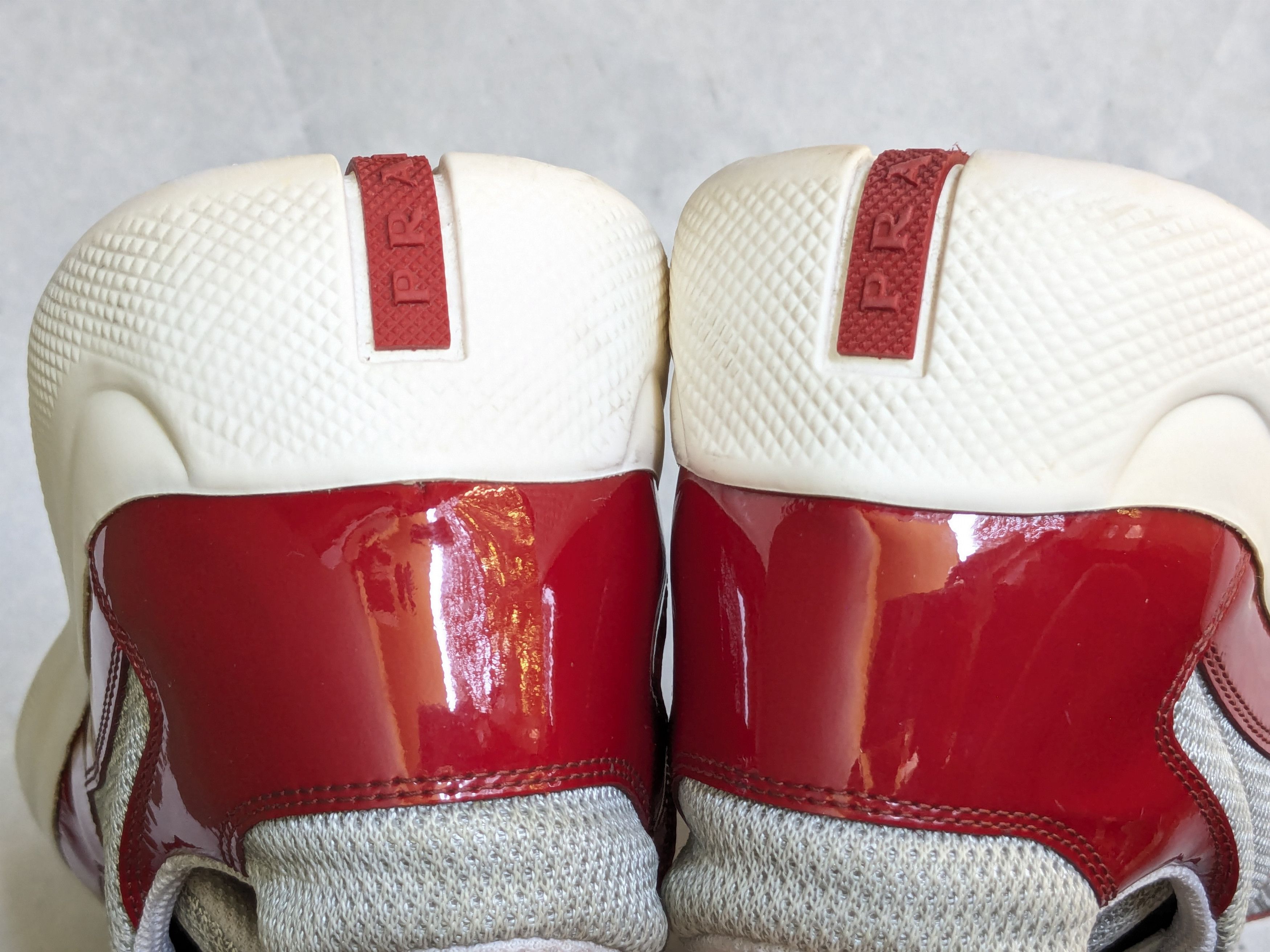 Prada Prada America's Cup Sneakers Red Patent Leather 11.5 White Size US 11.5 / EU 44-45 - 13 Thumbnail
