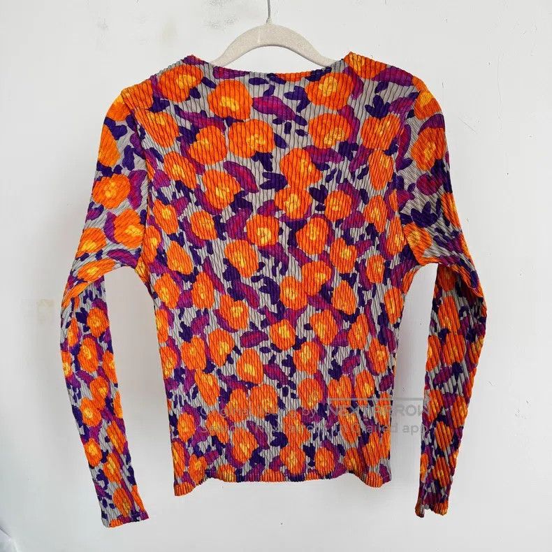 Issey Miyake Issey Miyake Color-Blocked Long-Sleeve Top Size M / US 6-8 / IT 42-44 - 2 Thumbnail