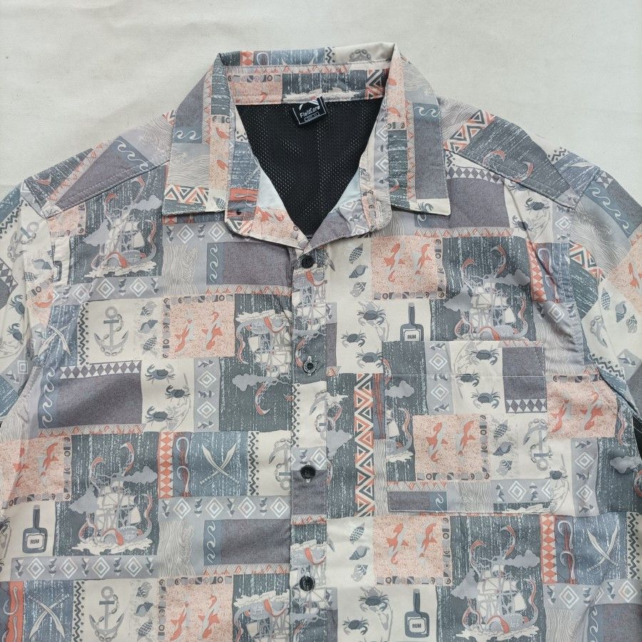 Japanese Brand Fieldcore japan fullprint nylon casual camp shirt Size US XL / EU 56 / 4 - 2 Thumbnail