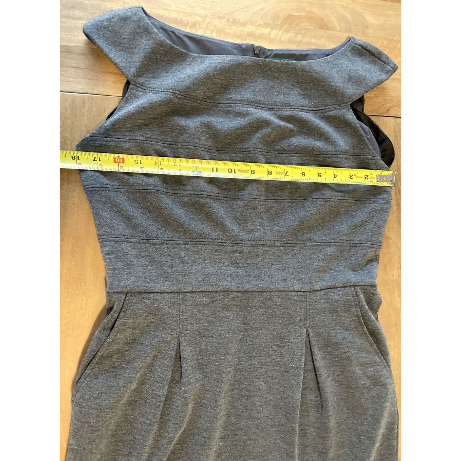Ralph Lauren Ralph Lauren LRL Size 10 Women Gray Sleeveless Sheath Career Dress Knee Length Dress Size L / US 10 / IT 46 - 5 Thumbnail