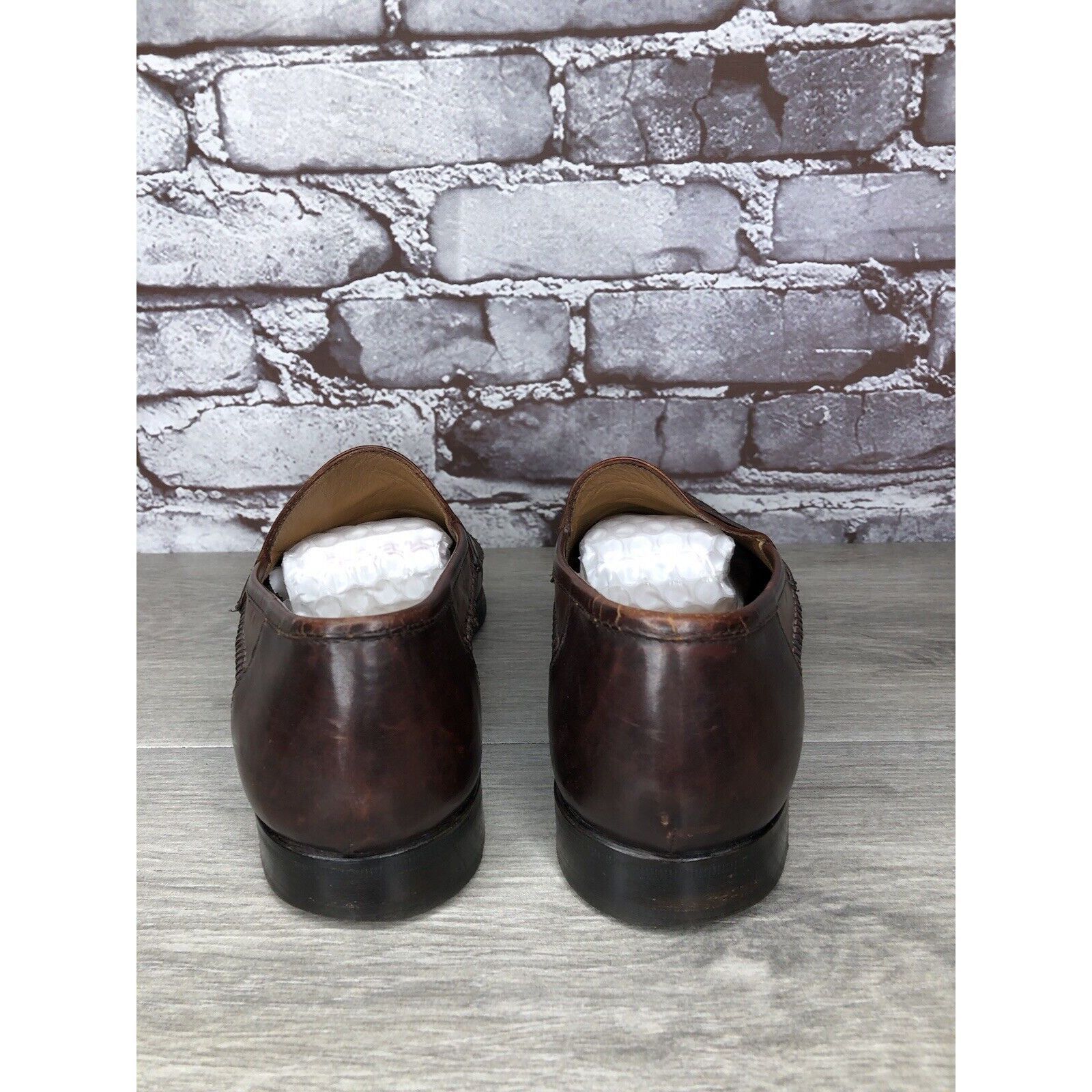 Other LORENZO BANFI Milano Brown Leather Slip On Loafers Dress Sho Size US 8 / EU 41 - 4 Thumbnail