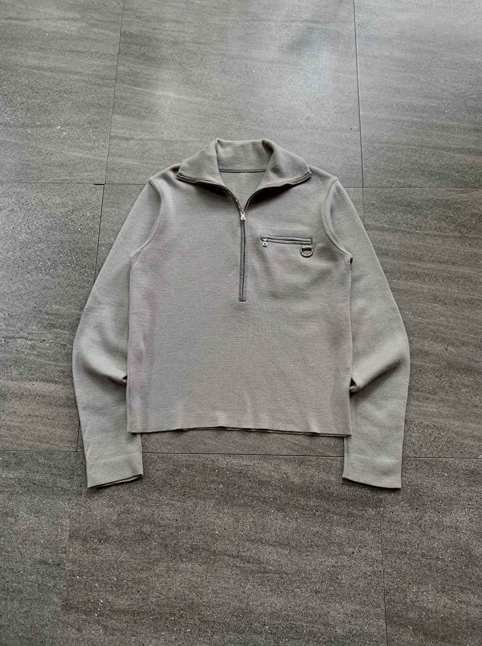 Prada FREE TAX! Halfzip Ribbed Knit Jacket Size US M / EU 48-50 / 2 - 1 Thumbnail