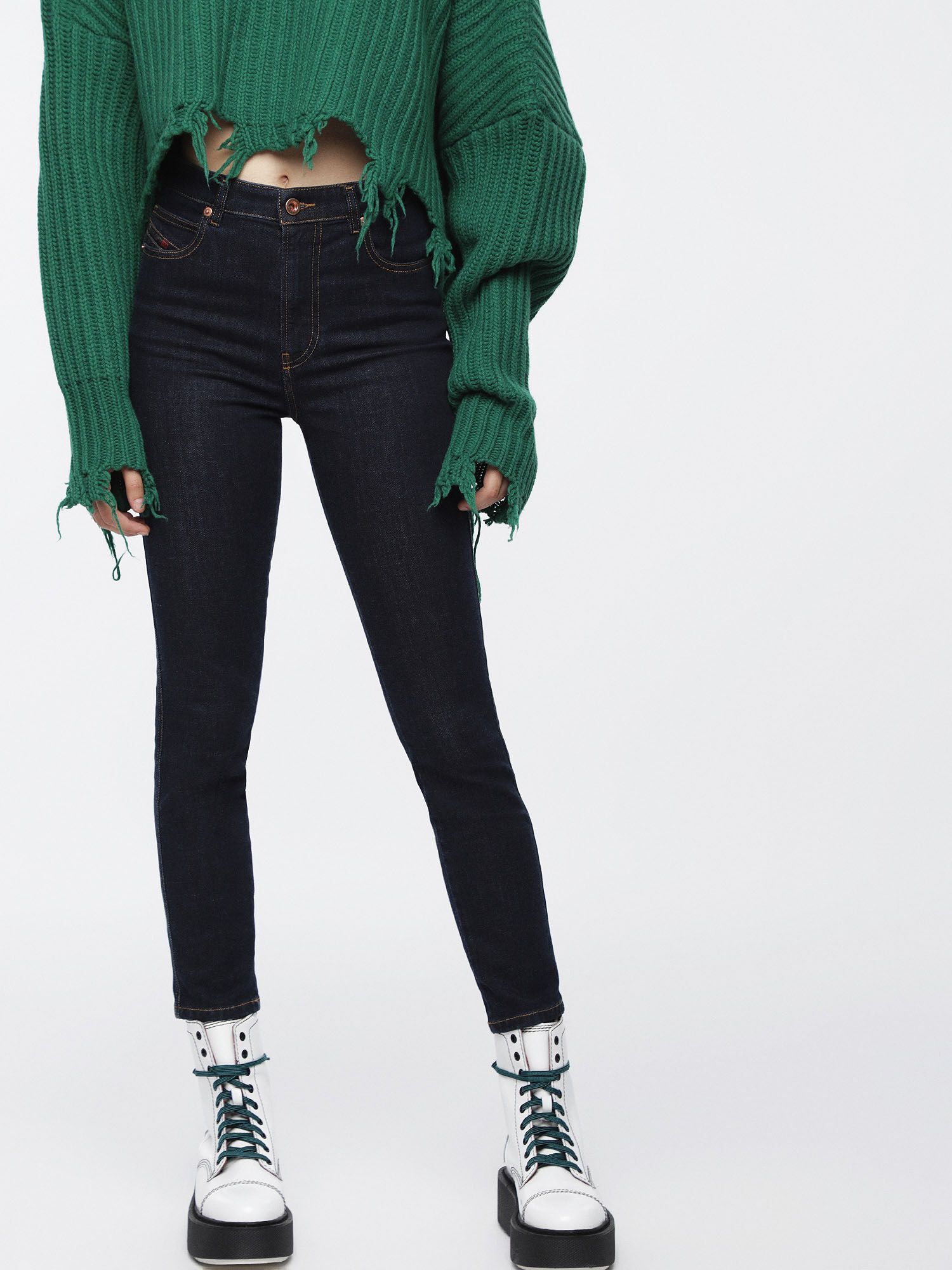 Diesel BABHILA-HIGH 069CF W25/L30 Blue Stretch Jeans 71936 Size 25" / US 0 / IT 36 - 1 Thumbnail
