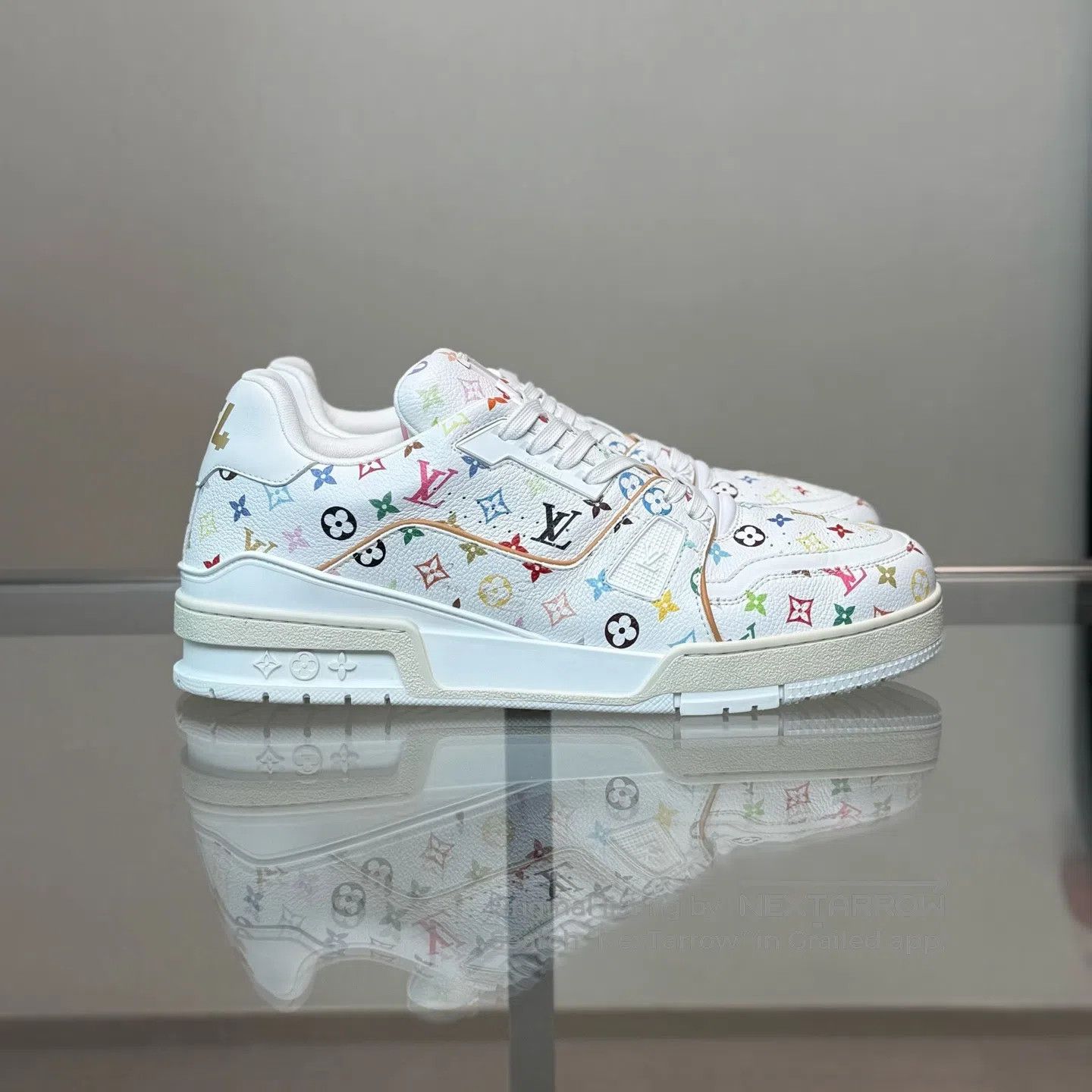 Louis Vuitton Louis Vuitton Trainer White Tri-color Pottery shoes Size US 10 / EU 43 - 3 Thumbnail