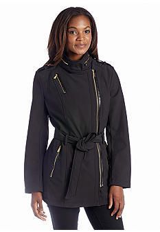 Designer × Michael Kors Michael Kors SoftShell Belted Black Trench Coat Women's Size S / US 4 / IT 40 - 2 Thumbnail