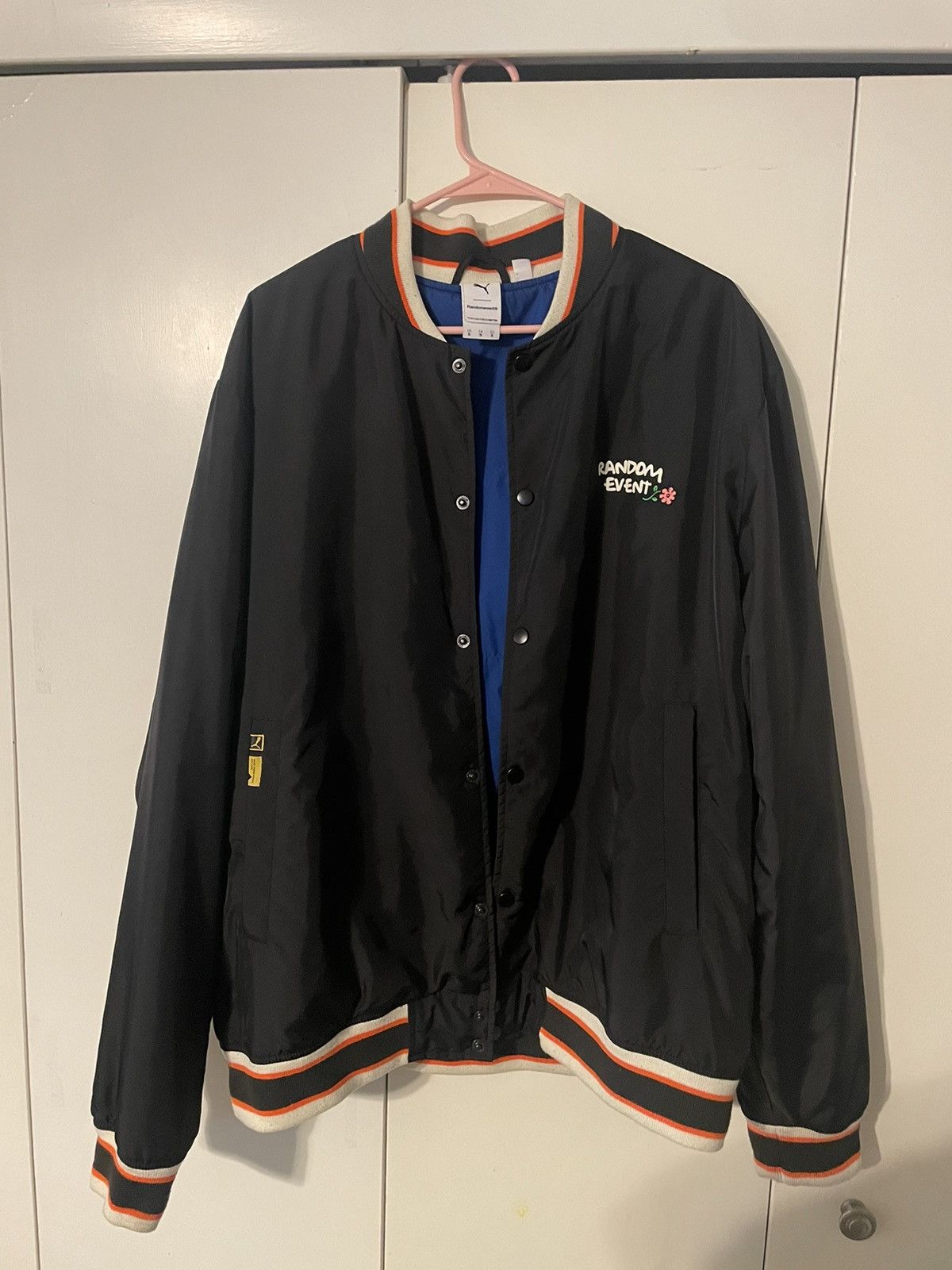 image of Puma X Randomevent Bomber Jacket in Black, Men's (Size XL)