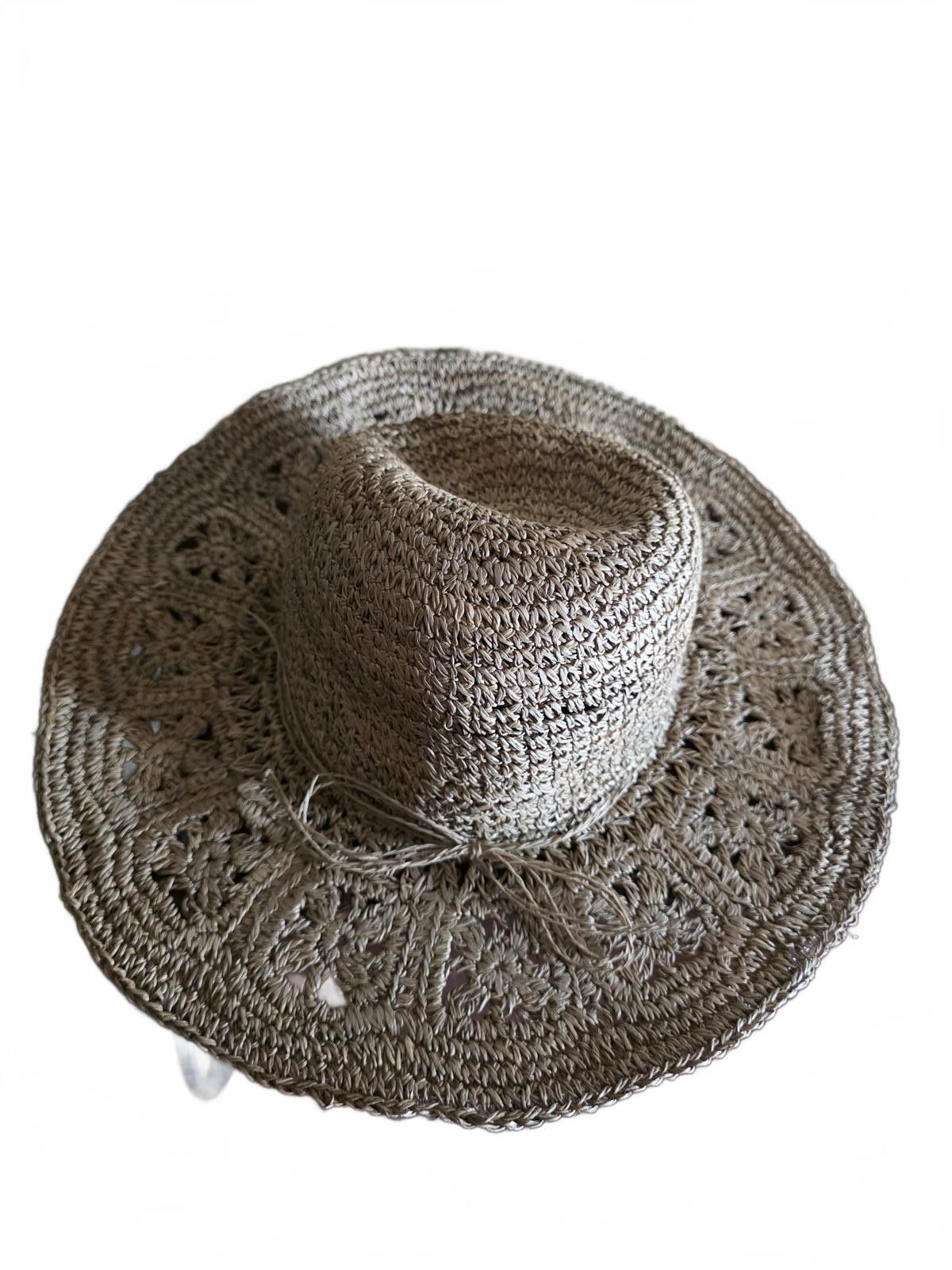 Other Tropical Trends Straw Sun Hat Floral Brim One Size Boho Fun Size ONE SIZE - 2 Thumbnail