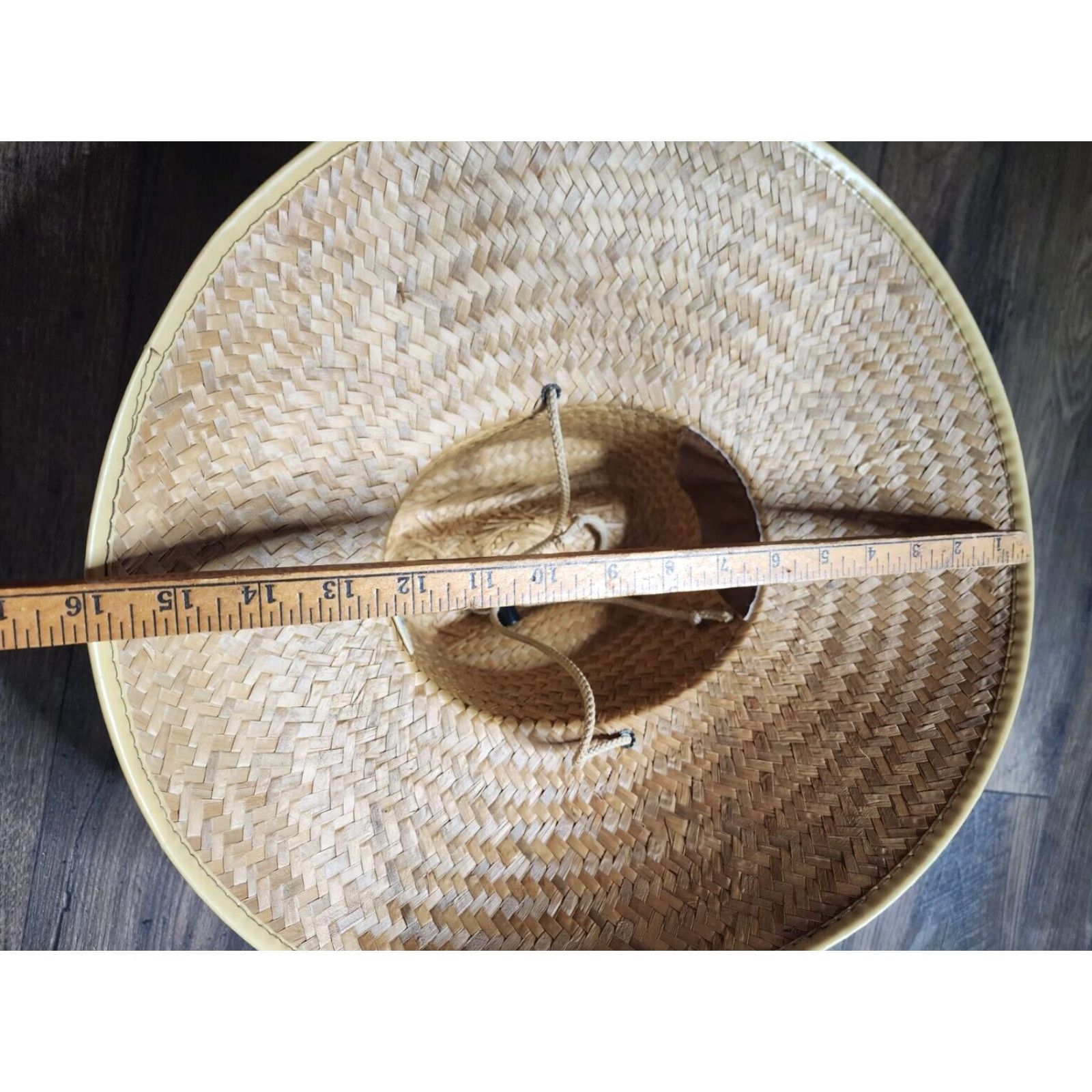 Vintage VINTAGE Universal Studios Wide Brim Straw Sun Hat Beige One Size Mens Size ONE SIZE - 6 Thumbnail