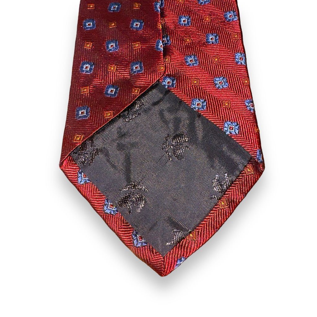 Brooks Brothers Brooks Brothers Crimson Red Flower Print Handmade Silk Tie Size ONE SIZE - 4 Thumbnail