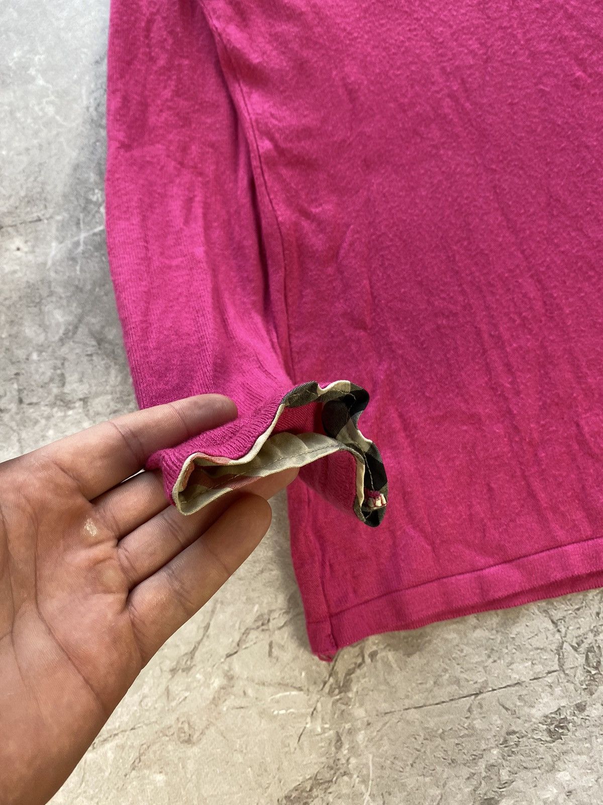 Burberry × Vintage Vintage Burberry London Nova Check V-Neck Women Sweatshirt Size XL / US 12-14 / IT 48-50 - 4 Thumbnail