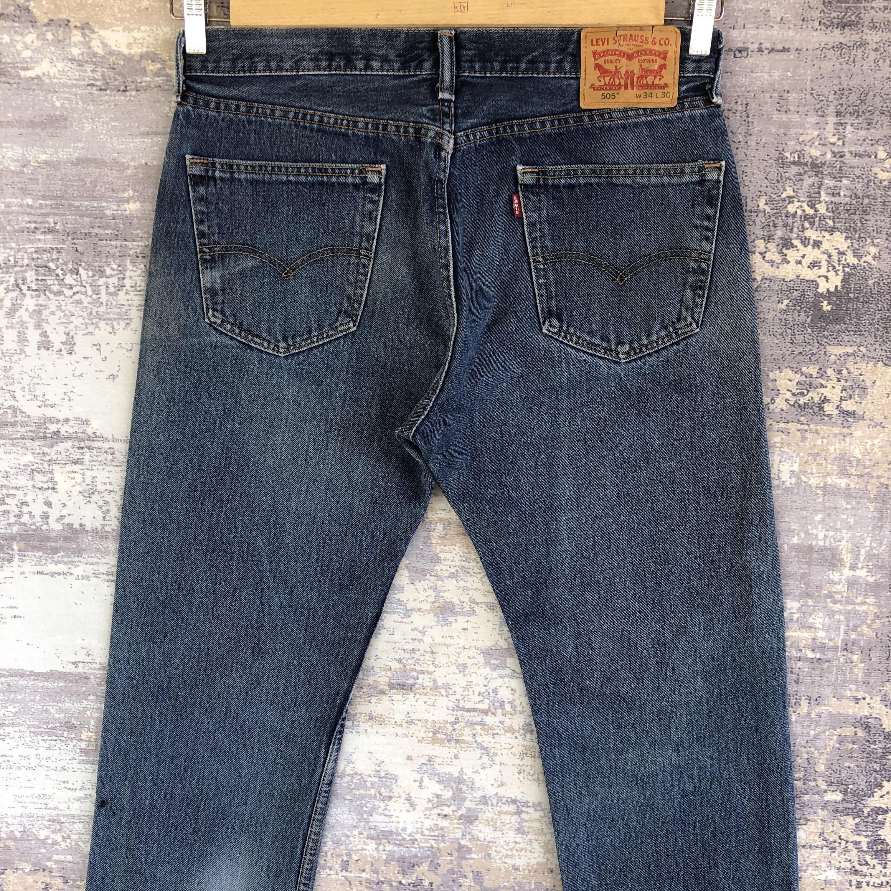 Levi's Vintage Y2K Distressed Levis 505 Jeans Levi's Faded Denim Size US 32 / EU 48 - 4 Thumbnail