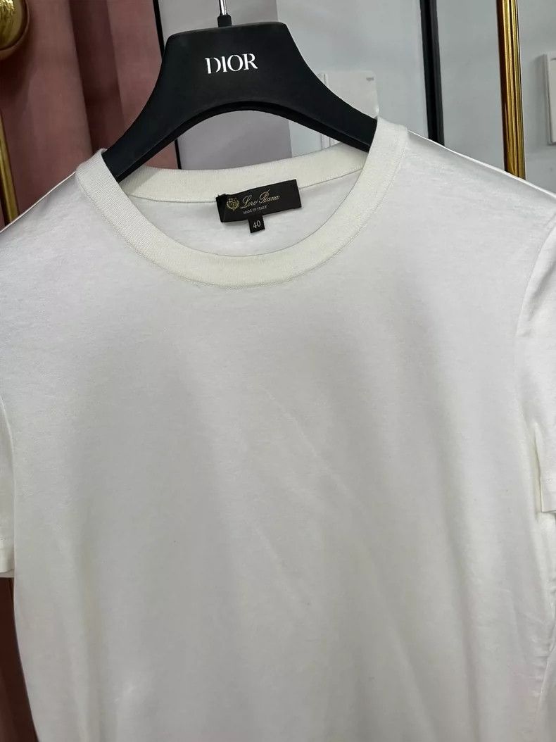 Loro Piana LORO PIANA White T-shirt Size M / US 6-8 / IT 42-44 - 2 Thumbnail