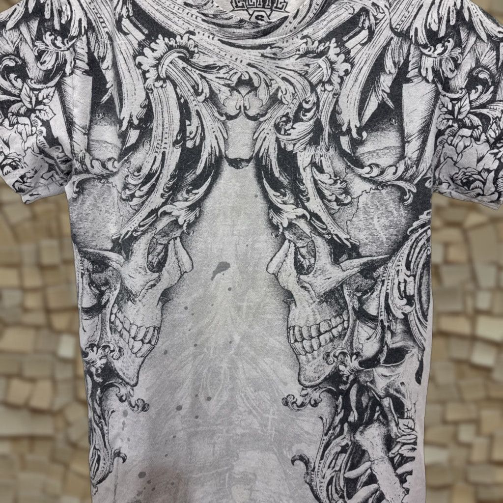 Vintage VINTAGE MMA Elite Graphic T-Shirt Men Small Gray Skull Goth Punk Retro Size US S / EU 44-46 / 1 - 1 Thumbnail