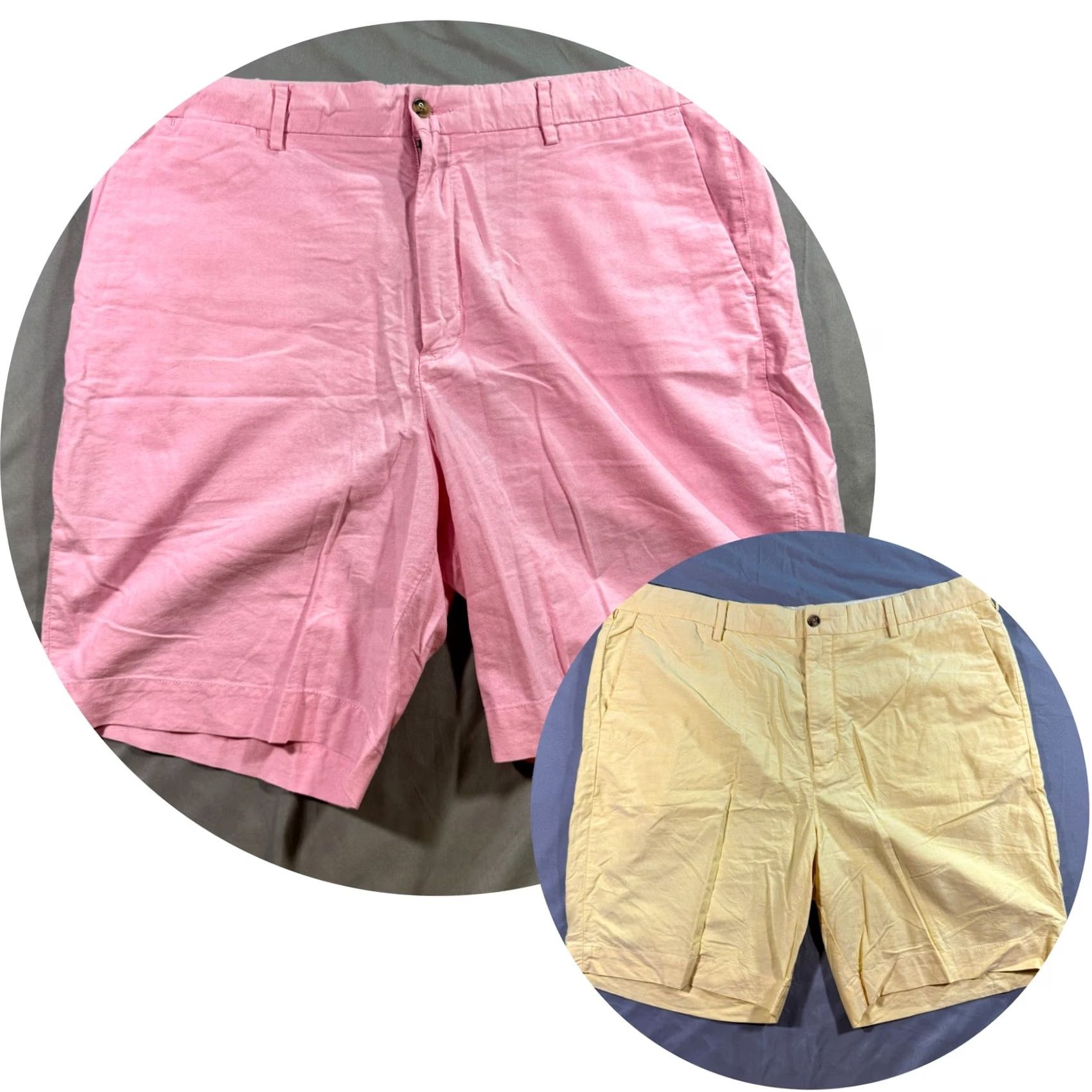 Polo Ralph Lauren VINTAGE? No. Polo Ralph Lauren Shorts Mens 38 Pink Yellow Classic Fit Chino Lot 2 Casual Size US M / EU 48-50 / 2 - 2 Thumbnail