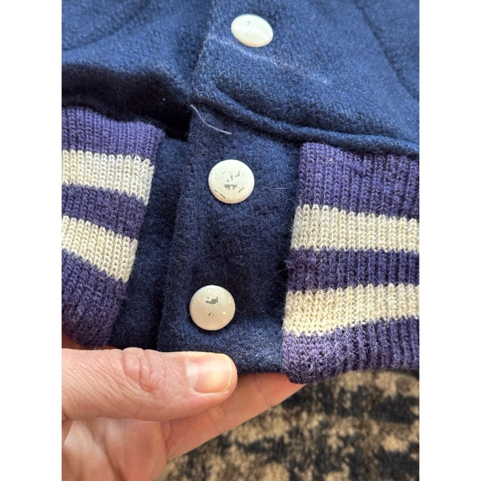 Vintage VINTAGE Attleboro Blue Bombardiers Football Varsity Jacket L Massachusetts 1940s Wool 100% Blue Letterman Long Sleeve Casual Men’s Chargers? Size US L / EU 52-54 / 3 - 5 Thumbnail