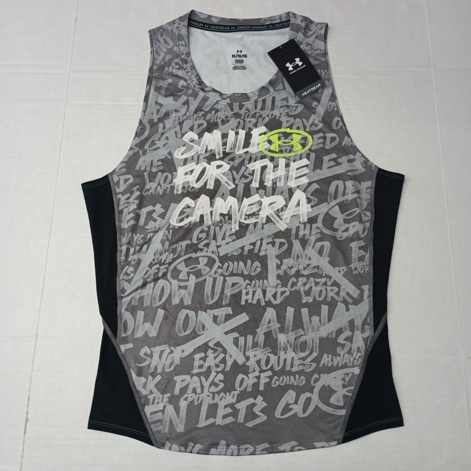 Under Armour Under Armour Compression Tank Men's XL Heatgear Black/Gray Size US XL / EU 56 / 4 - 1 Thumbnail