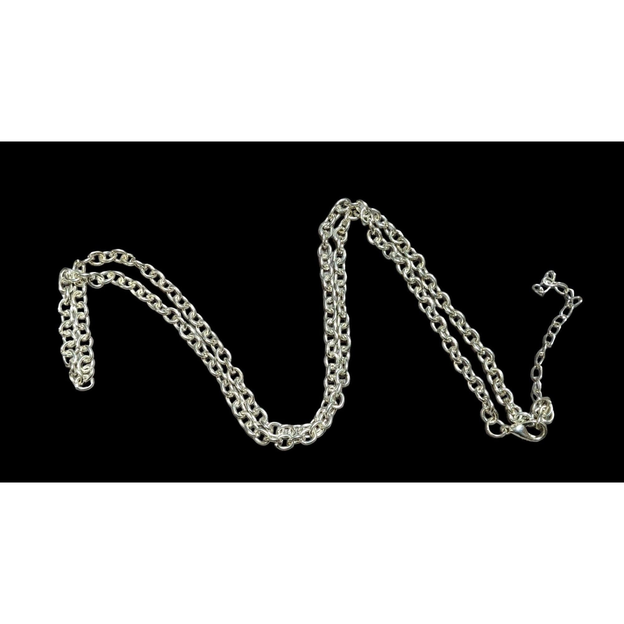 Other Simple Bright Silver Chain Adjustable Necklace Size ONE SIZE - 1 Thumbnail