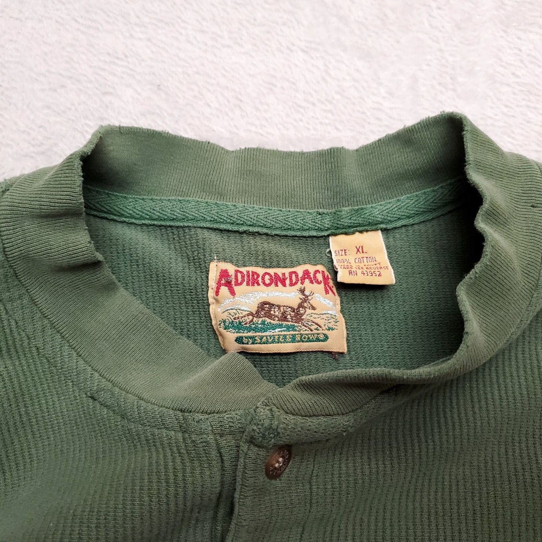 Vintage VINTAGE Adirondack Sweater Mens XL Green Henley Pullover Casual Long Sleeve Shirt Mens XL Green Henley Pullov er Size US XL / EU 56 / 4 - 5 Thumbnail