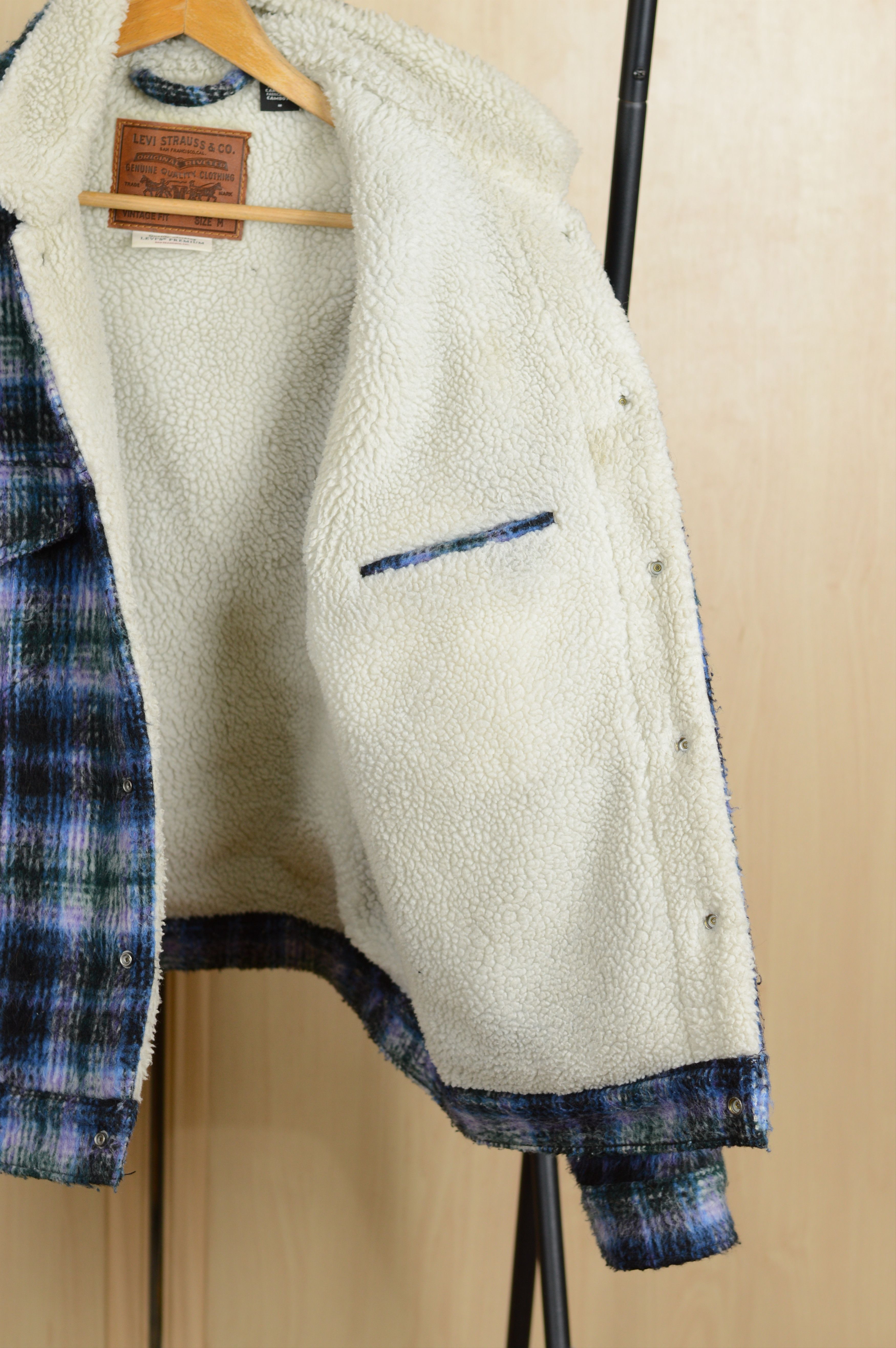 Levi's Levis premium checkered sherpa jacket plaid Size US M / EU 48-50 / 2 - 9 Thumbnail