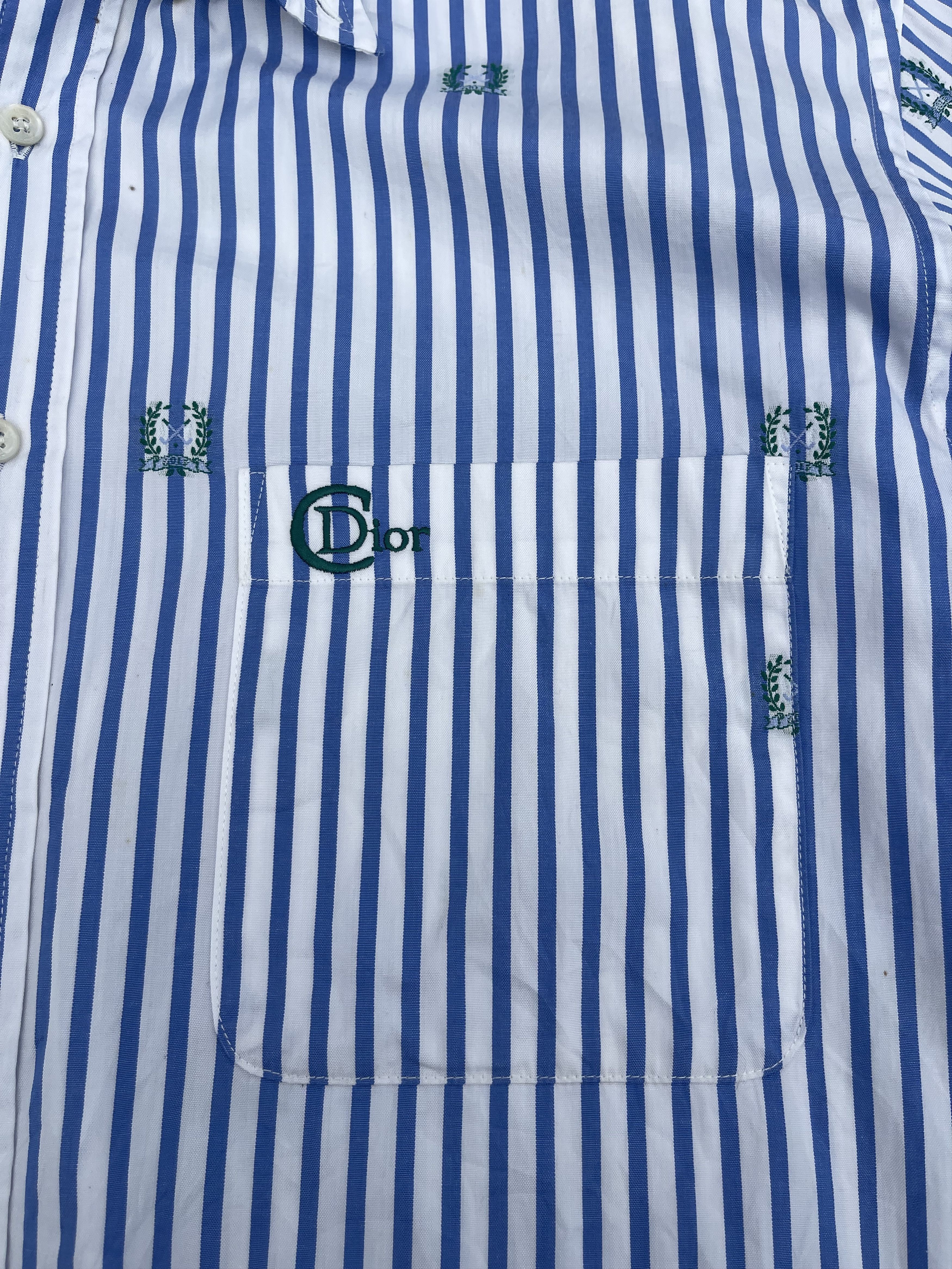 Christian Dior Monsieur × Vintage Vtg C.Dior Casual Full Embroidery Crest Logo Shirt Size US M / EU 48-50 / 2 - 6 Thumbnail