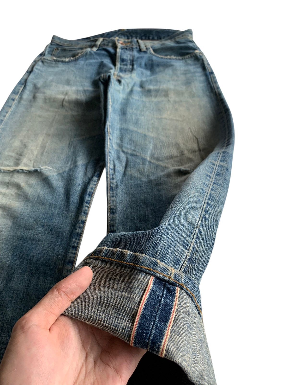 Other VINTAGE EDWIN 505X RUSTY SELVEDGE JAPANESE DISTRESSED DENIM Size US 33 - 5 Thumbnail