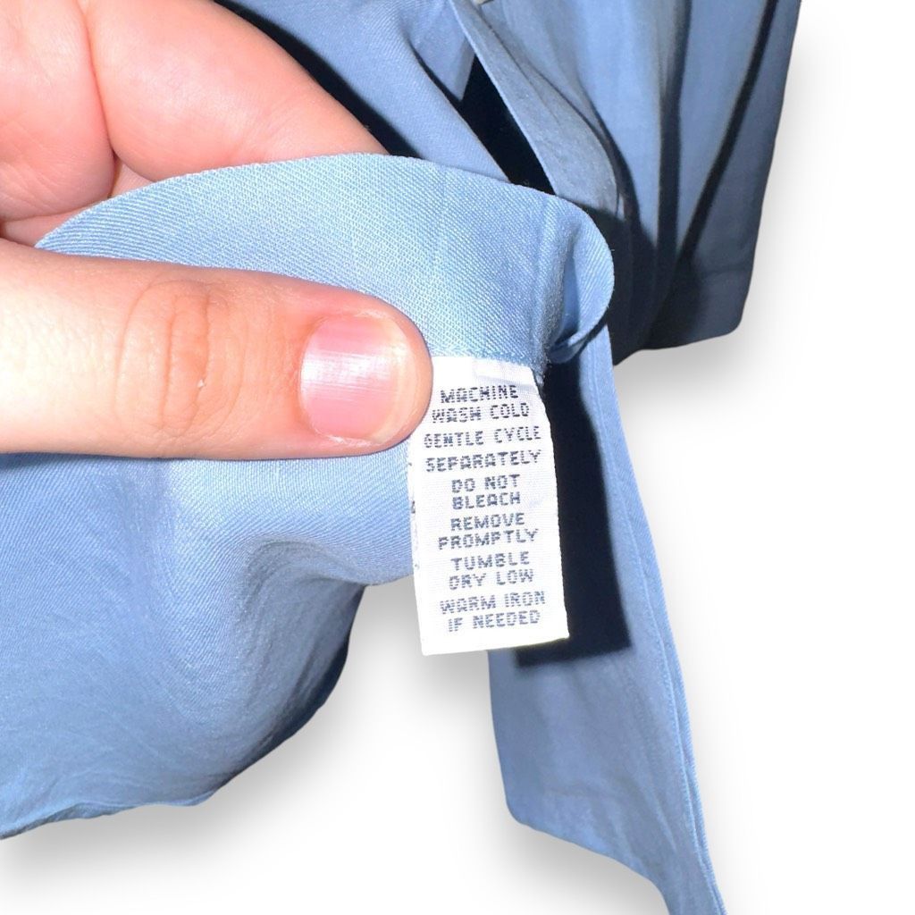 Polo Ralph Lauren Polo Ralph Lauren Sky Blue Silk & Linen Button Up Shirt L Size US L / EU 52-54 / 3 - 10 Thumbnail