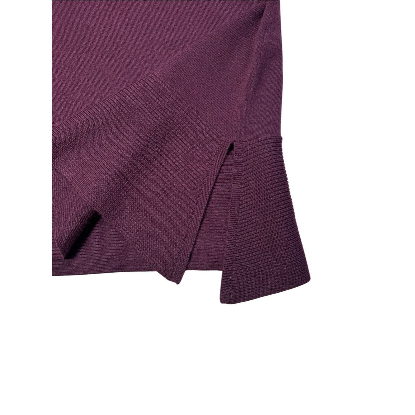 Chicos Chico's Plum Asymmetric Cowl Neck Tunic Sweater Size 4 US X Size XXL / US 16-18 / IT 52-54 - 4 Thumbnail
