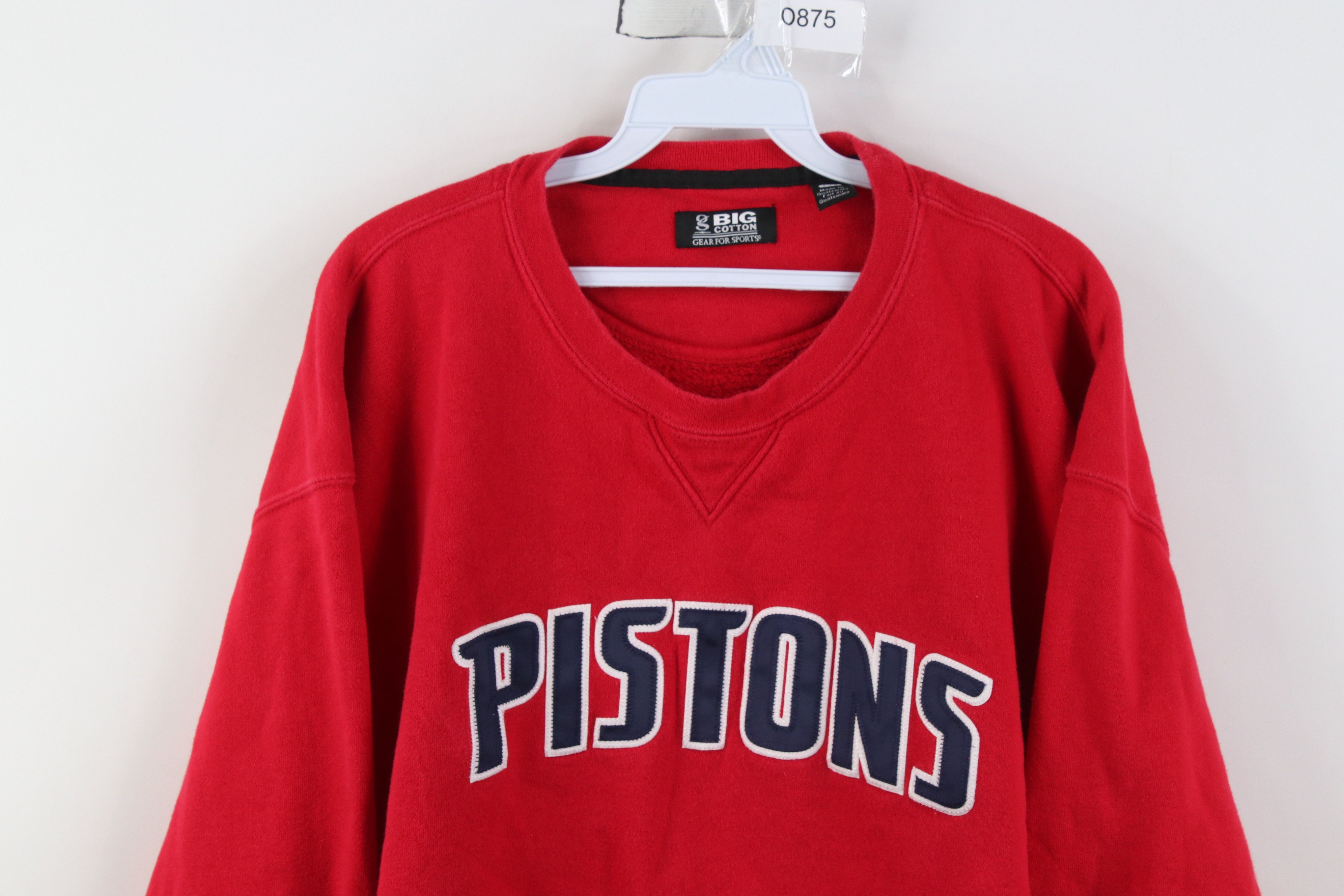 Vintage Vintage Detroit Pistons Basketball Crewneck Sweatshirt Red Size US XXL / EU 58 / 5 - 2 Thumbnail