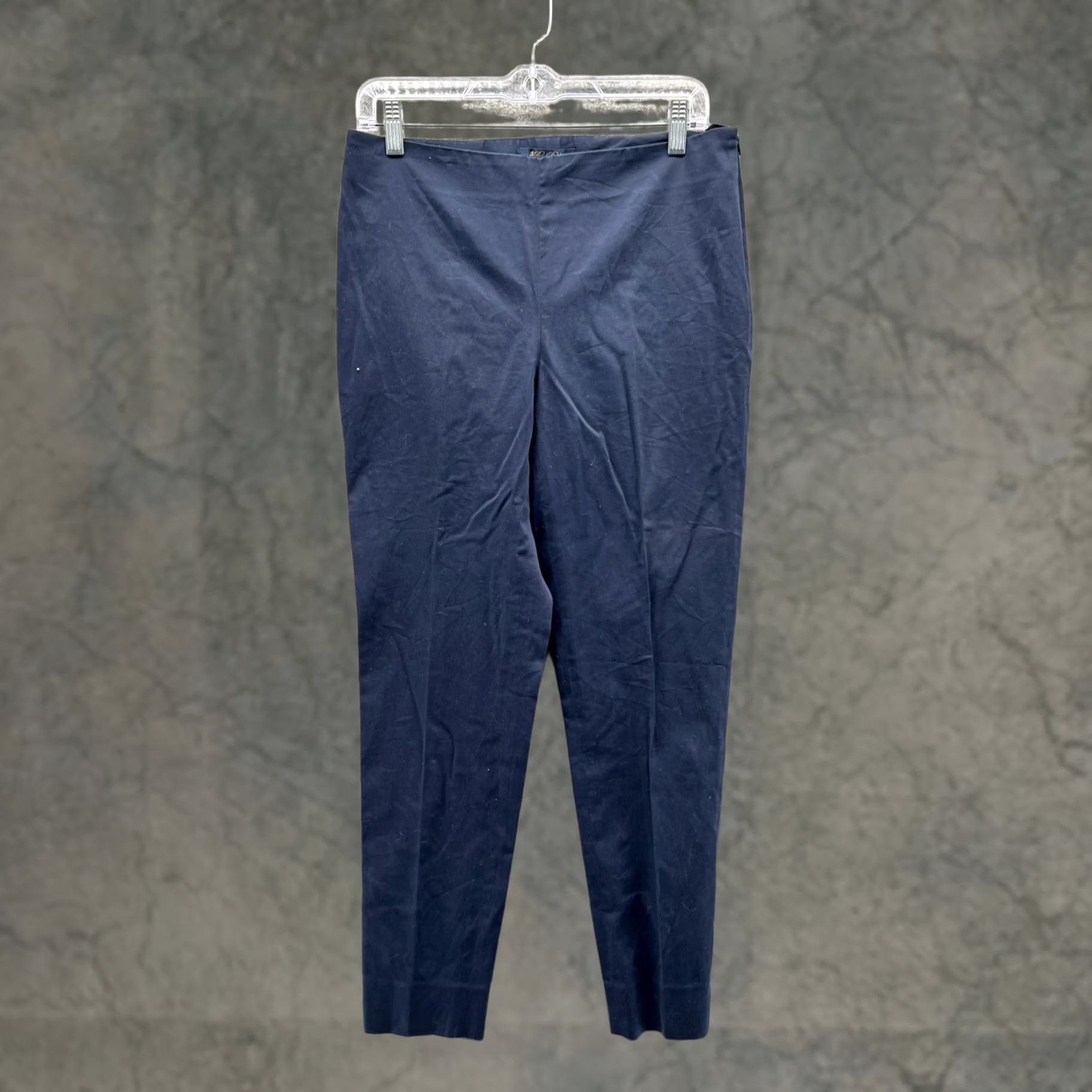Zara Zara Basic Pants Womens 4 Blue Twill Ankle Slim Stretch Work Casual Trousers Size 27" / US 4 / IT 40 - 1 Thumbnail