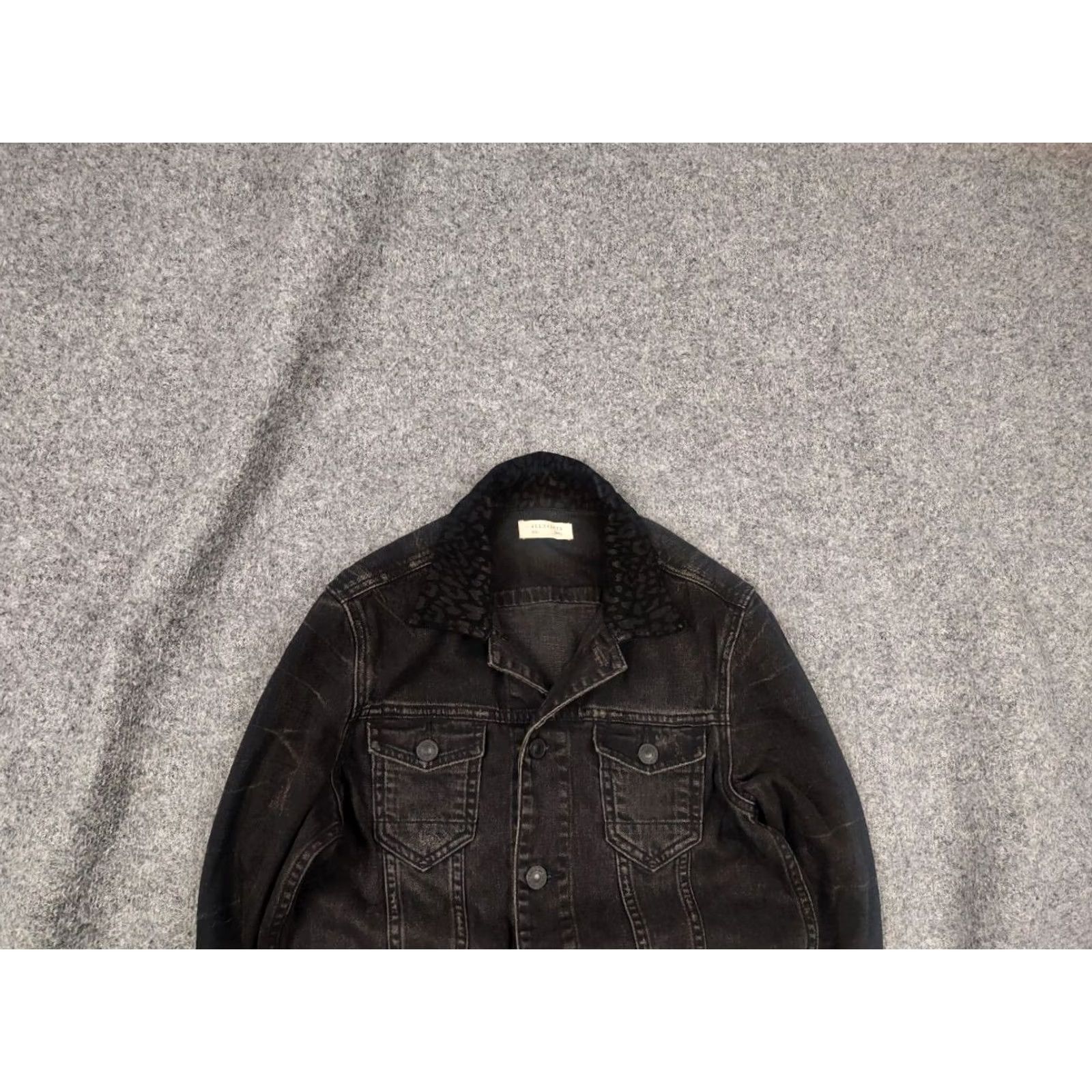Allsaints VINTAGE Allsaints donlington Distressed Denim Jacket Black Size US S / EU 44-46 / 1 - 2 Thumbnail