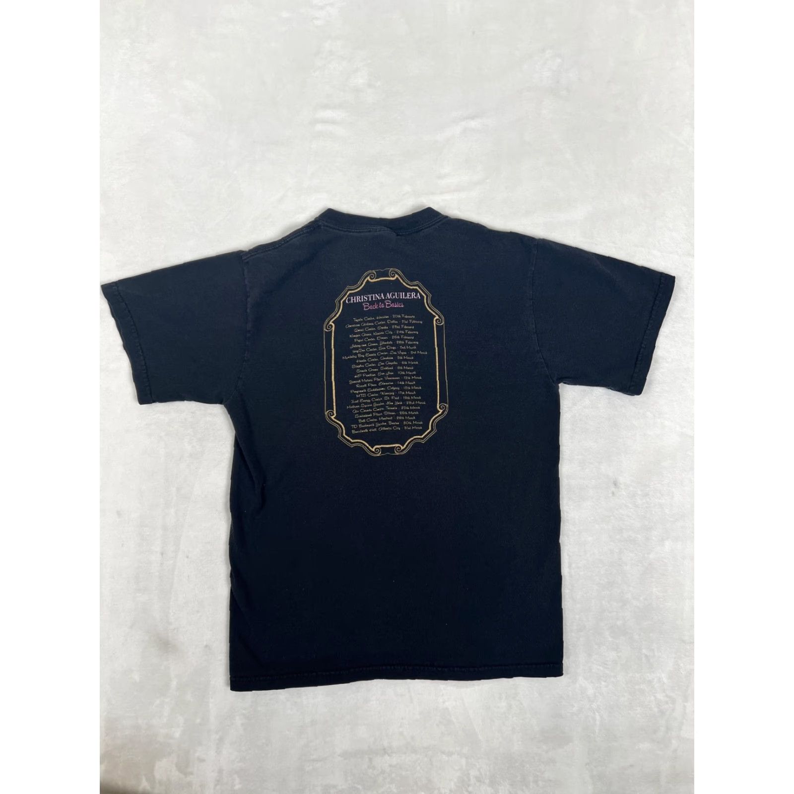 Anvil VINTAGE Christina Aguilera T-Shirt Mens S Black Back To Basics Tour Concert Shirt Mens Small Black Graphic Print Size US S / EU 44-46 / 1 - 6 Thumbnail