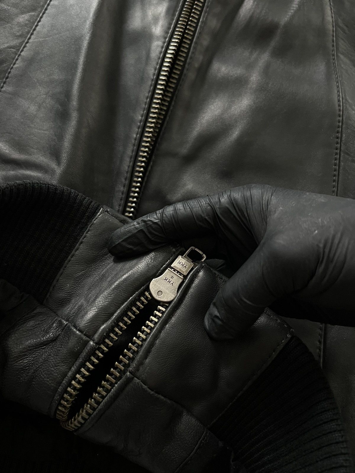 Allsaints All Saints Ramones Leather RARE Avant Garde Y2K Jacket large Size US L / EU 52-54 / 3 - 22 Thumbnail