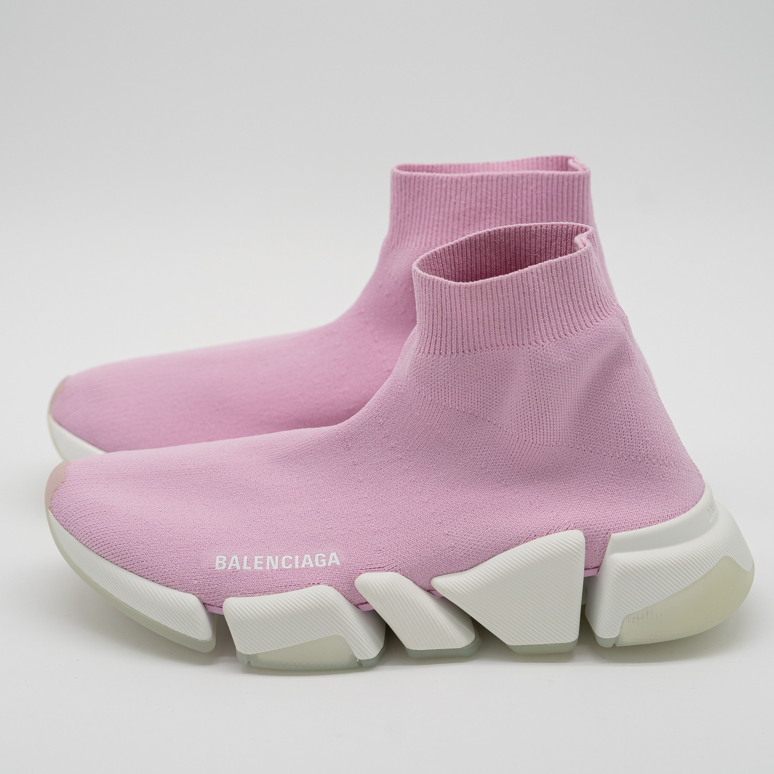 Balenciaga 39 EU / 9 US Balenciaga Speed 2.0 Sneakers Pink High Sock Size US 9 / IT 39 - 4 Thumbnail