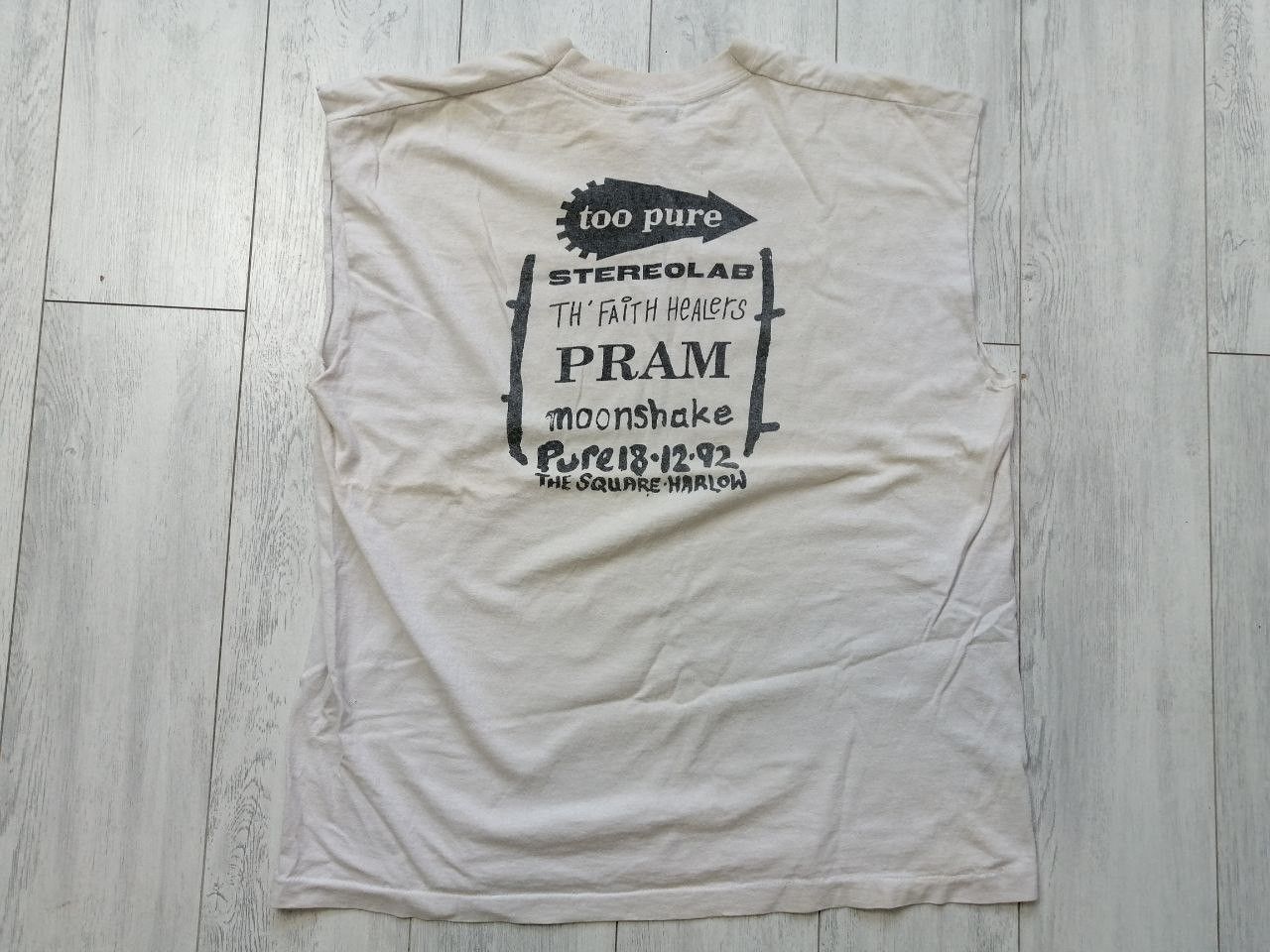 Vintage Vintage 1992 Stereolab / Too Pure Label Promo Tee Size US XL / EU 56 / 4 - 3 Thumbnail