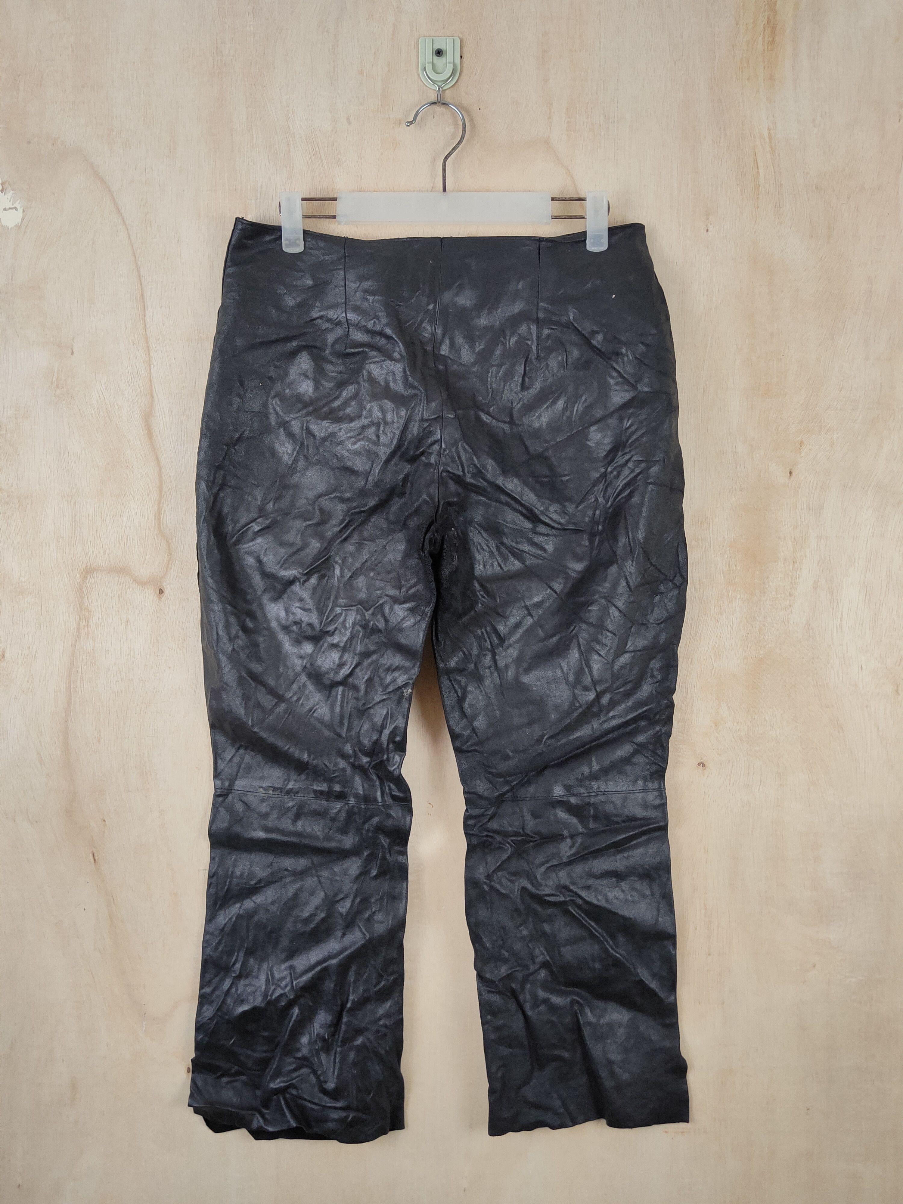 Vintage DL Vintage France Black Leather Pants #S2521 Size US 30 / EU 46 - 7 Thumbnail