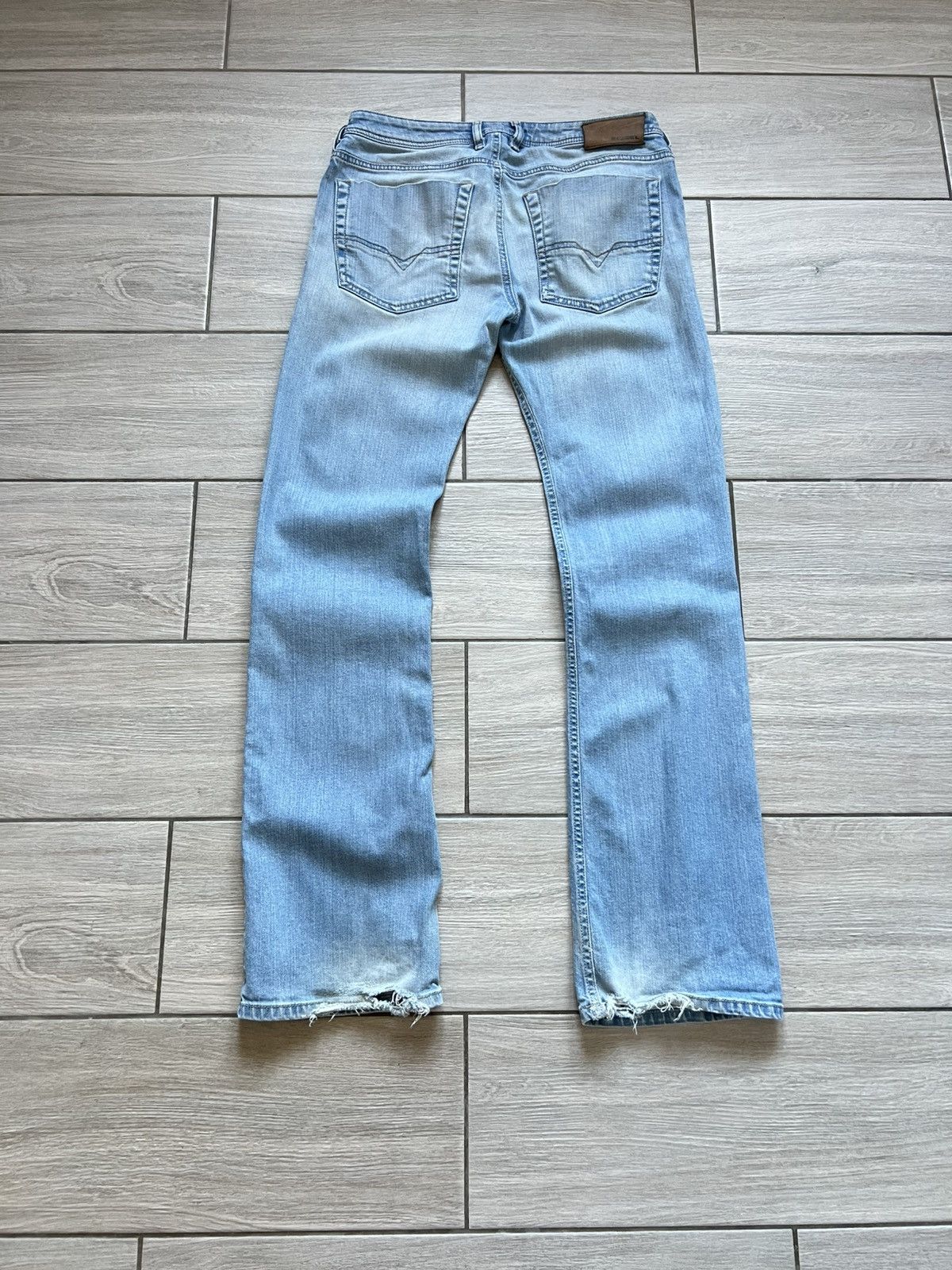 Other Vintage y2k Diesel Baggy Distressed Wide Jeans Washed Size US 28 / EU 44 - 5 Thumbnail