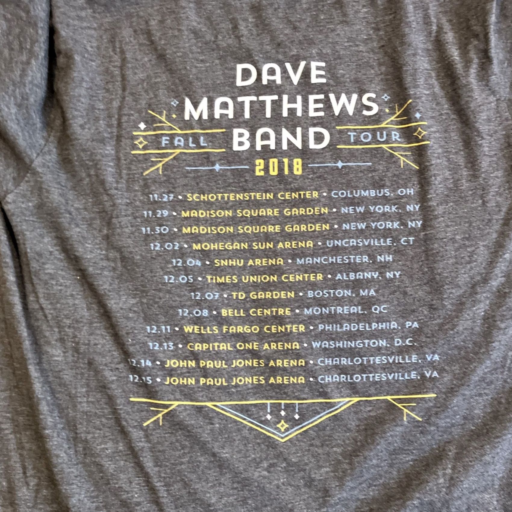 Vintage DAVE MATTHEW BAND 2018 Fall Tour Long Sleeve T Shirt Medium Men's Size US M / EU 48-50 / 2 - 5 Thumbnail