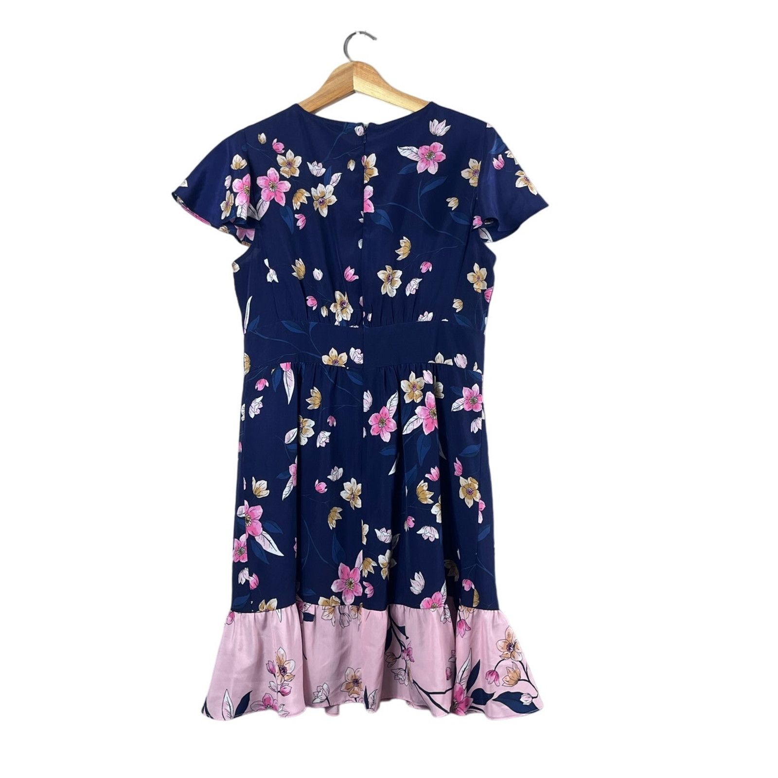 Vince Camuto Women's Floral Faux Wrap Ruffle Vince Camuto Dress 12 Size XL / US 12-14 / IT 48-50 - 3 Thumbnail