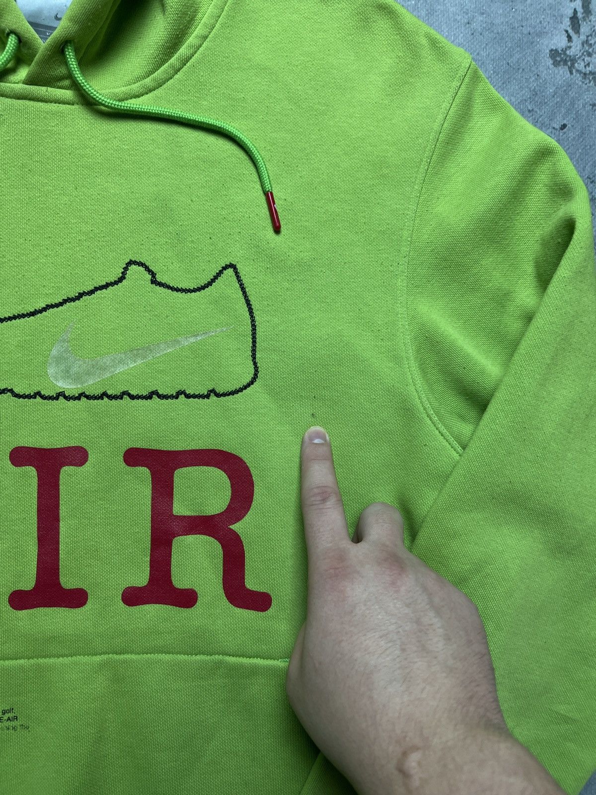 Nike Nike Vintage Celebration Of Air Neon Green Pullover Hoodie Size US M / EU 48-50 / 2 - 6 Thumbnail